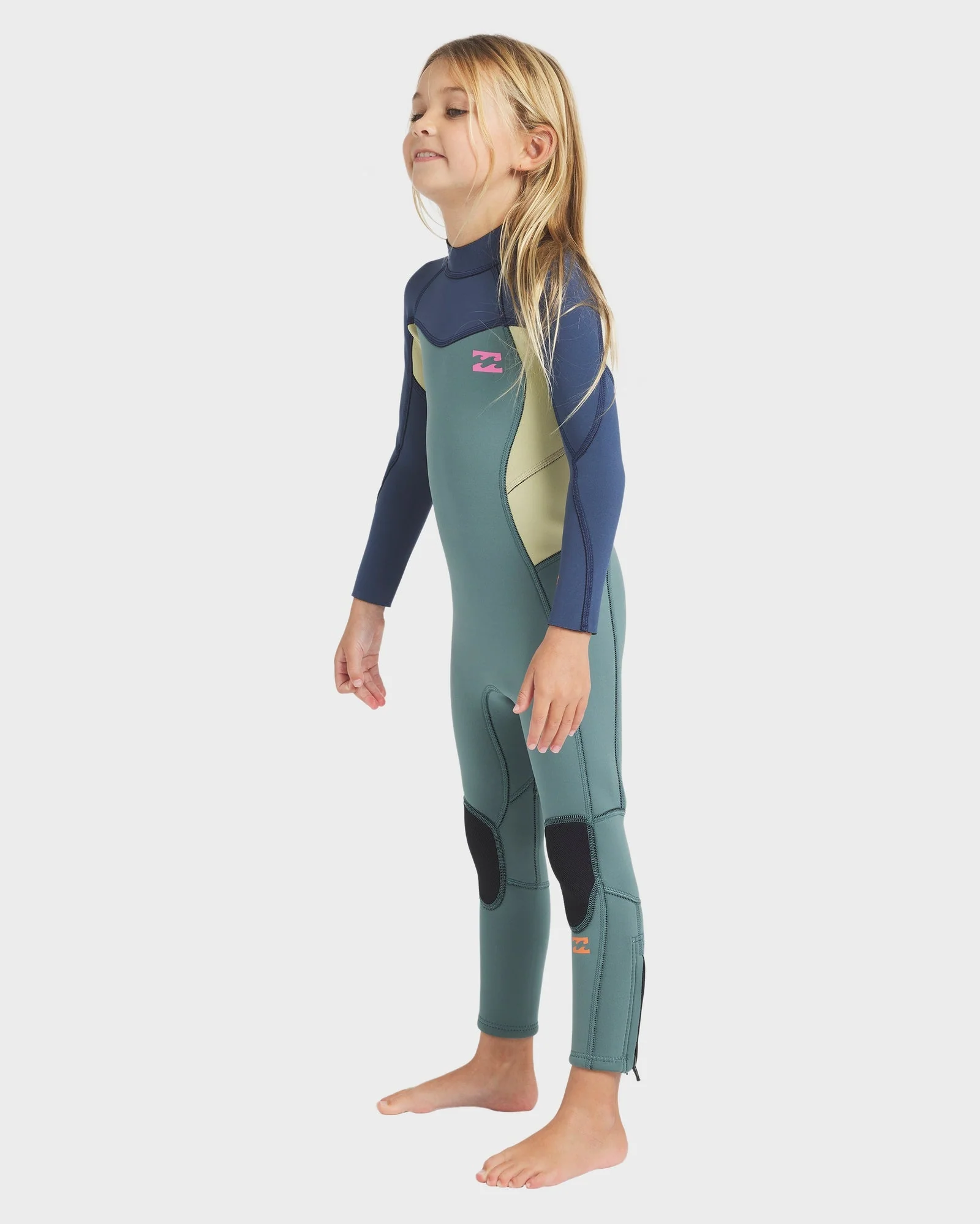 Girls 2-6 3/2mm Synergy Back Zip GBS Steamer Wetsuit - Image 3