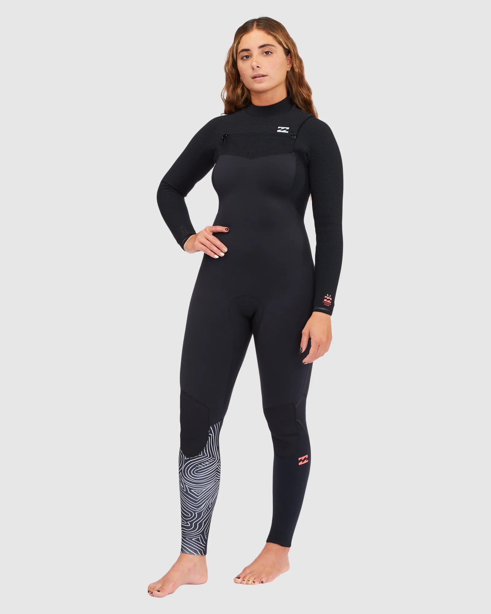 Womens 3/2mm Furnace Comp Steamer Wetsuit - Image 2