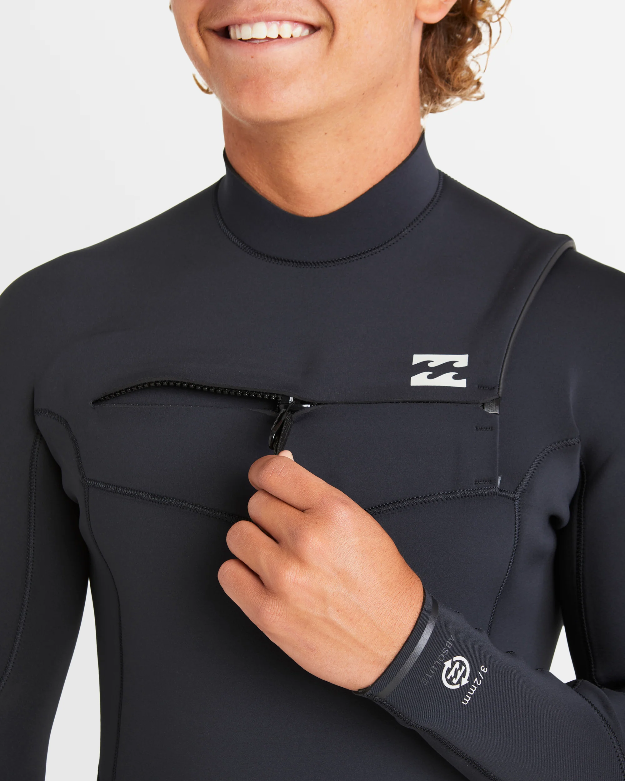 Mens 4/3mm Absolute Natural Chest Zip Steamer Wetsuit - Image 10