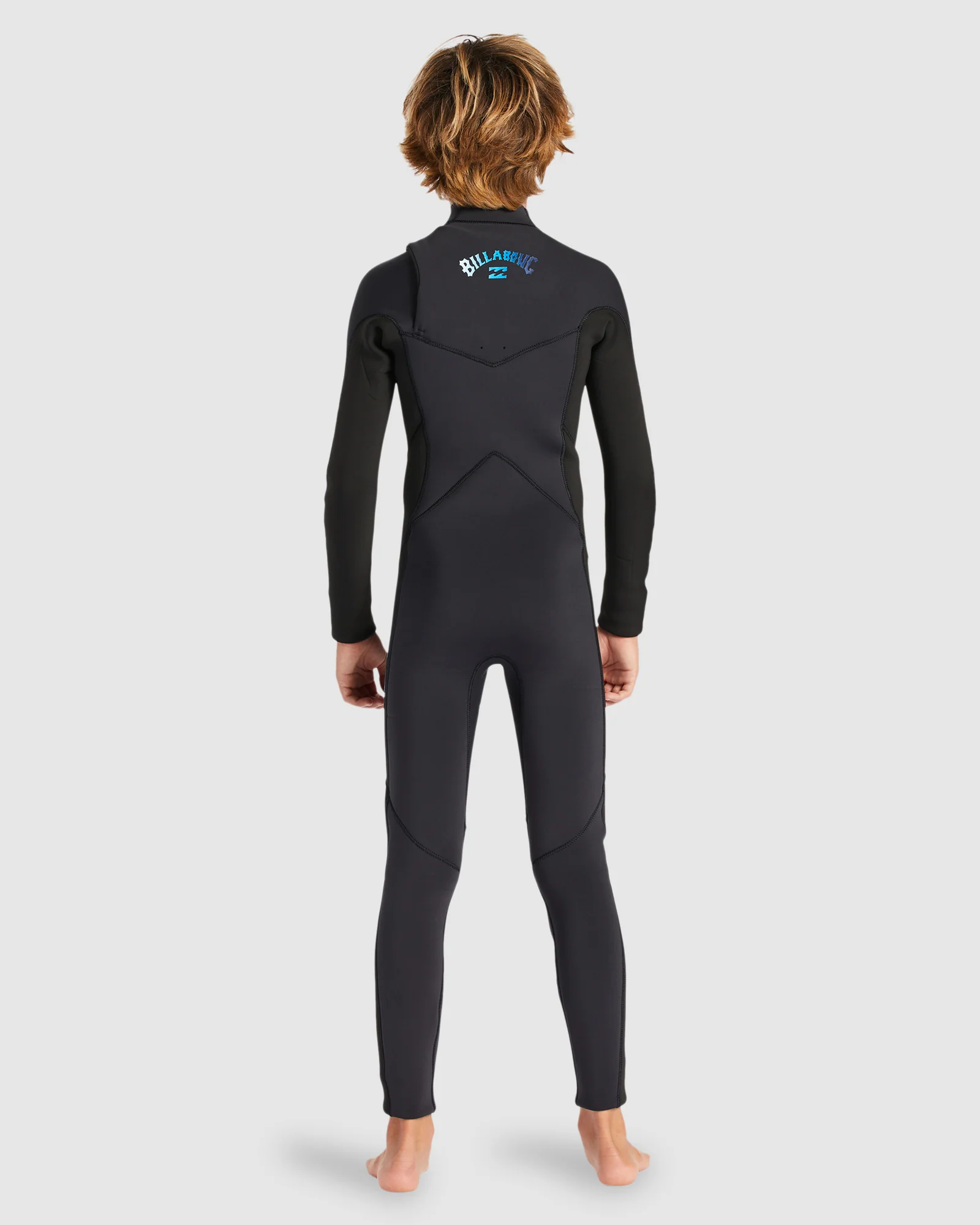 Boys 6-16 4/3mm Absolute Chest Zip Steamer Wetsuit - Image 3
