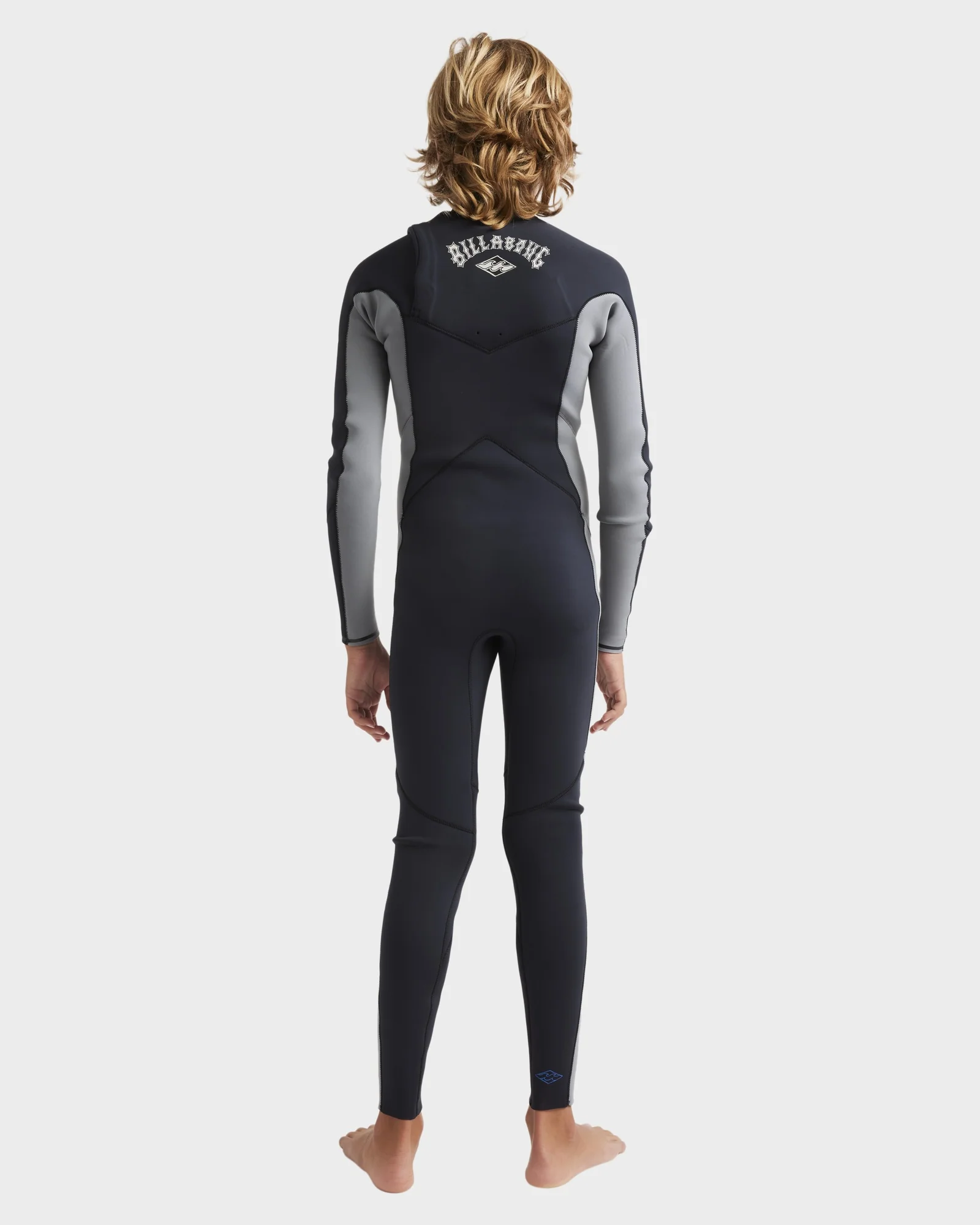 Boys 8-16 4/3mm Absolute Natural Chest Zip Steamer Wetsuit - Image 2