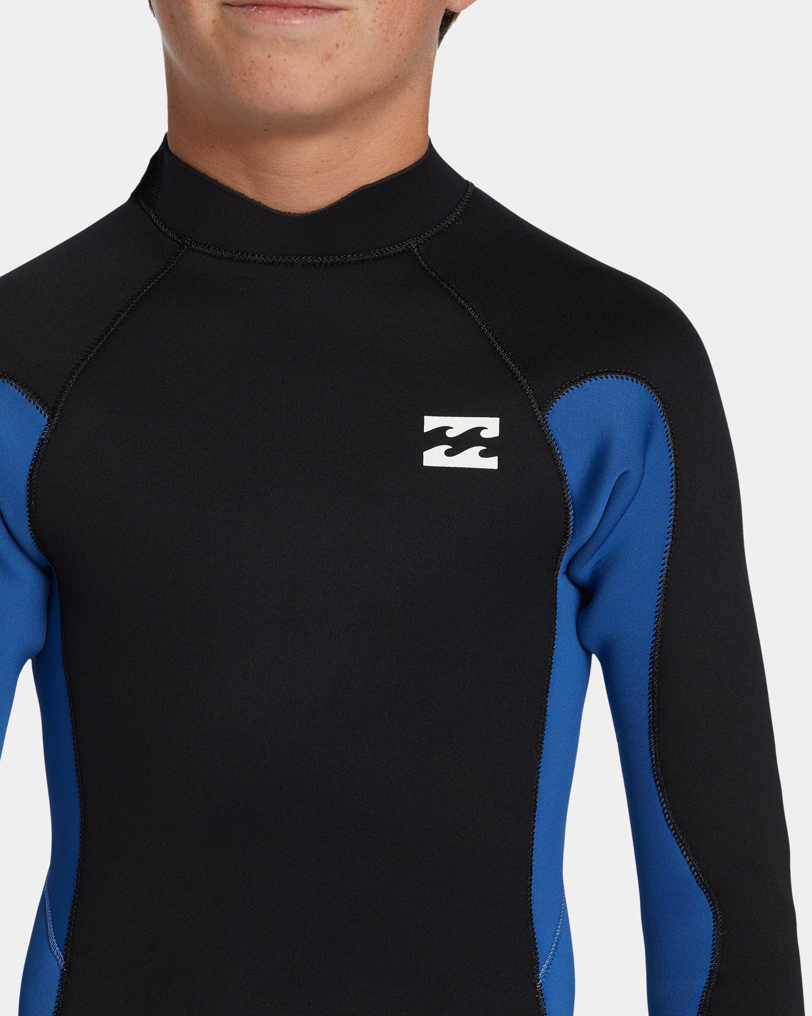 Boys 8-16 4/3mm Foil Back Zip Steamer Wetsuit - Image 3