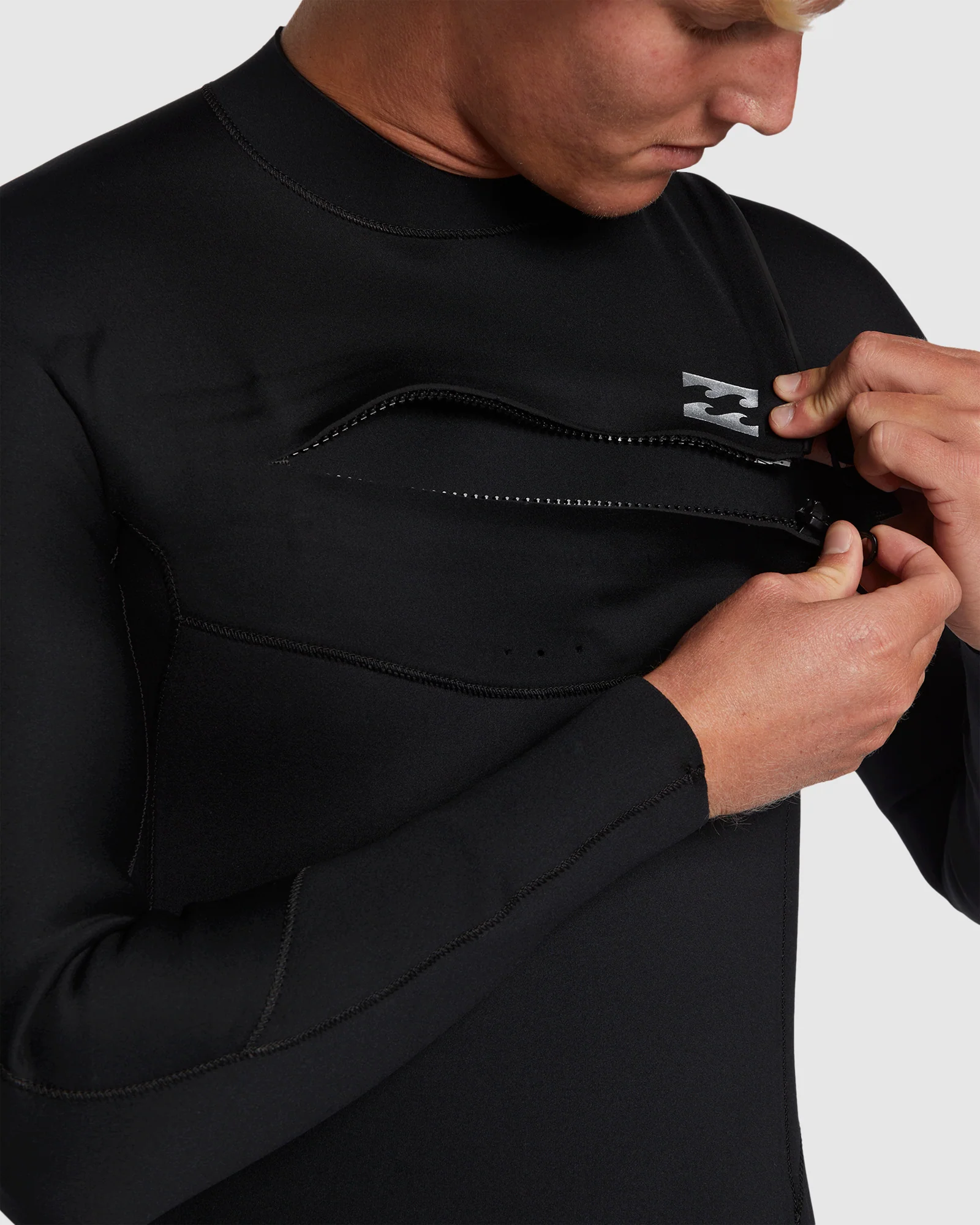 Mens 4/3mm Foil Chest Zip Steamer Wetsuit - Image 4