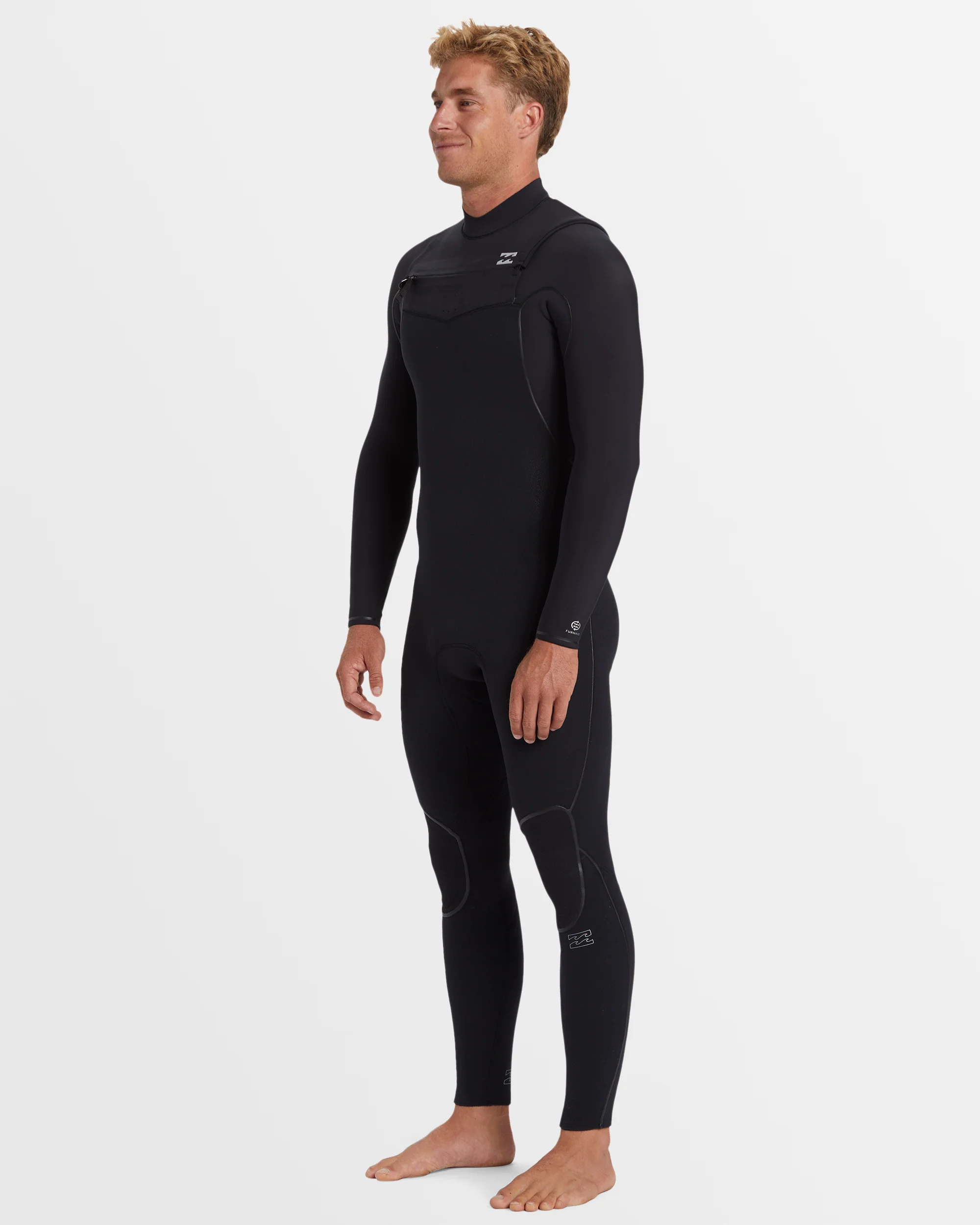 Mens 4/3mm Furnace Natural Chest Zip Steamer Wetsuit - Image 2