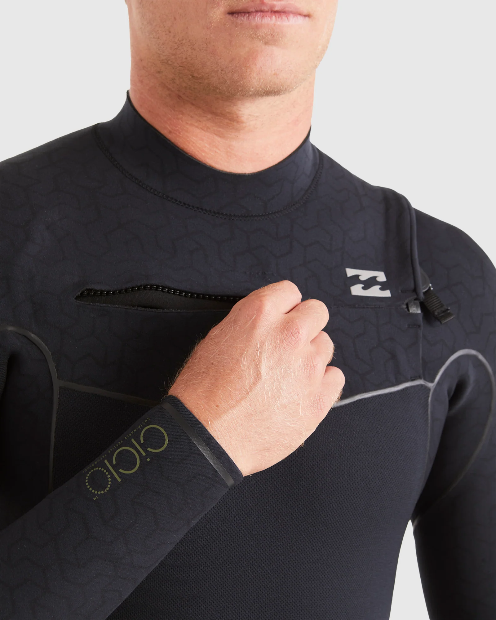 Mens 4/3mm Furnace Natural Chest Zip Steamer Wetsuit - Image 4