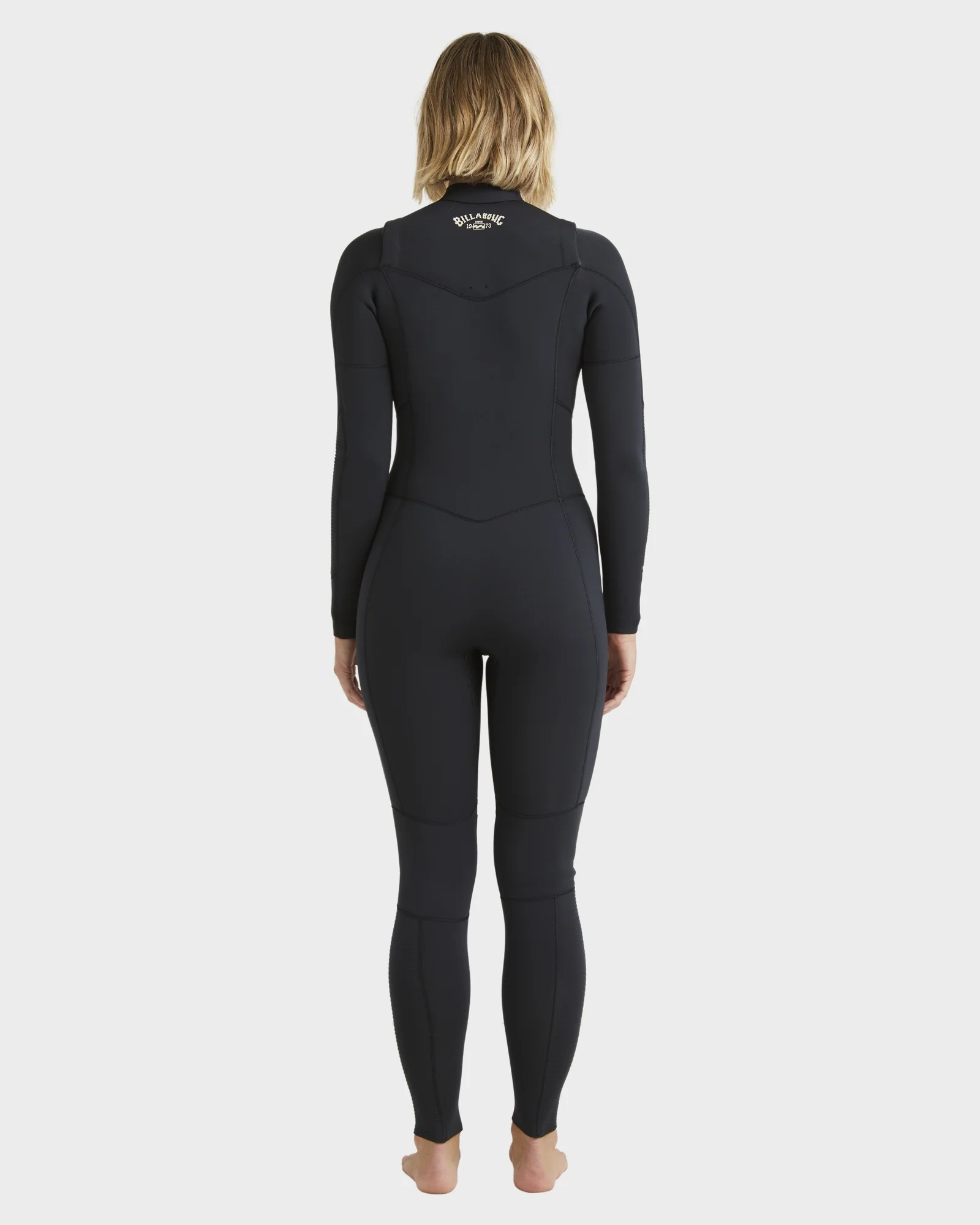 Womens 4/3mm Salty Dayz Natural Chest Zip Steamer Wetsuit - Image 3
