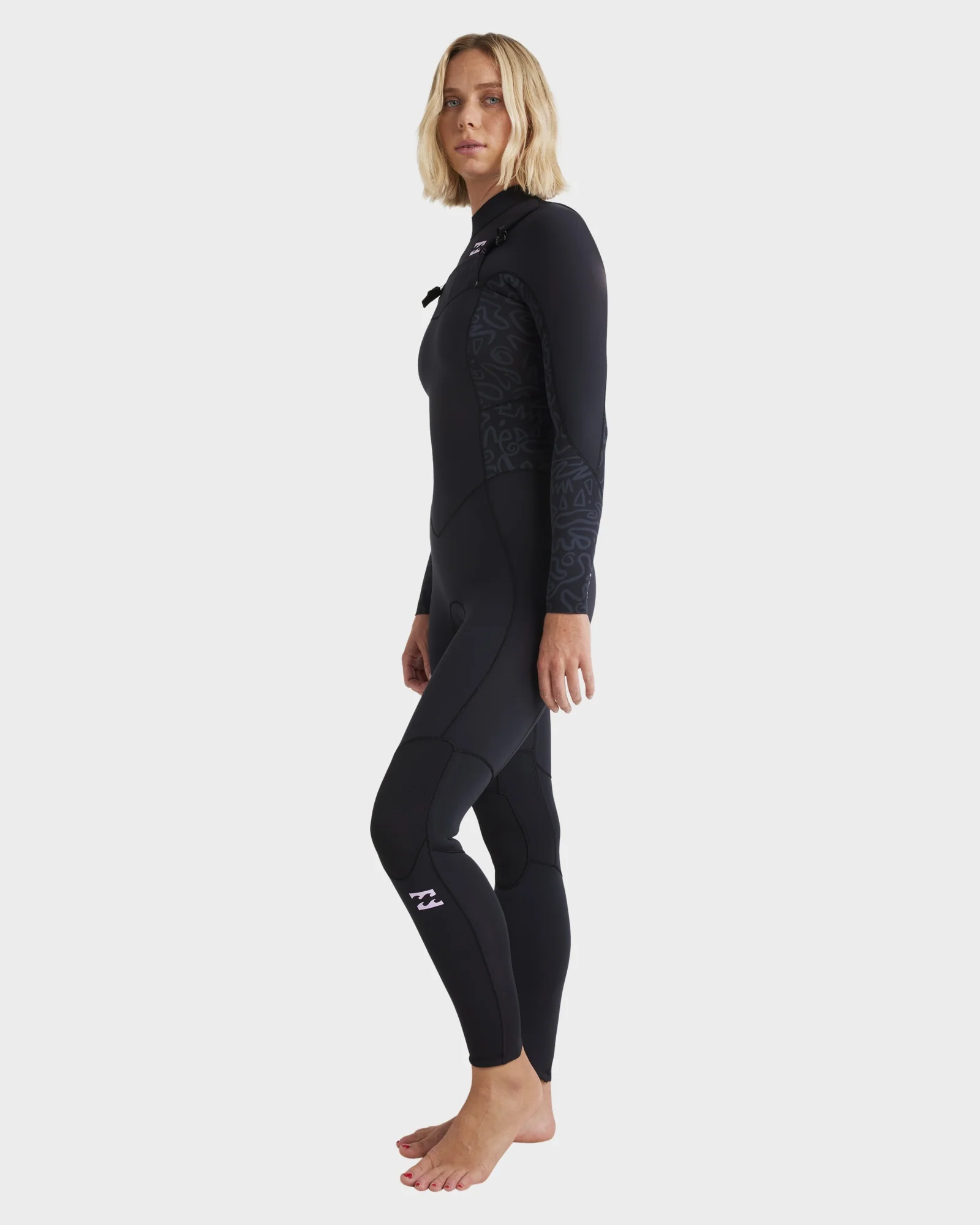 Womens 4/3mm Synergy Natural Chest Zip Steamer Wetsuit - Image 2