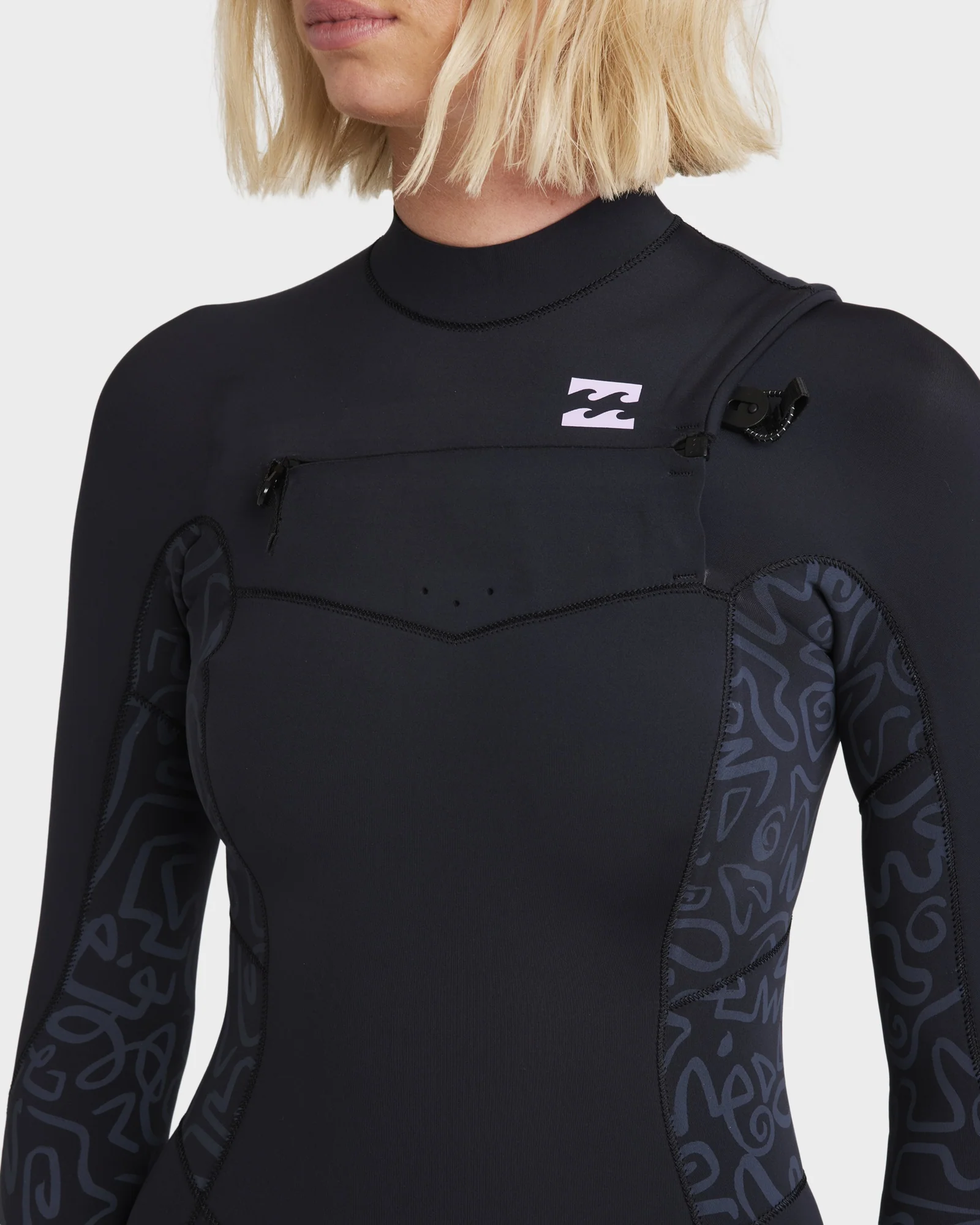Womens 4/3mm Synergy Natural Chest Zip Steamer Wetsuit - Image 4