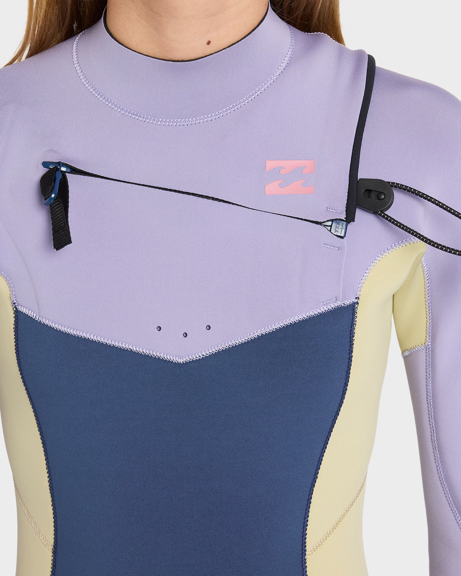 Girls 8-14 4/3mm Synergy Natural Chest Zip GBS Steamer Wetsuit - Image 7