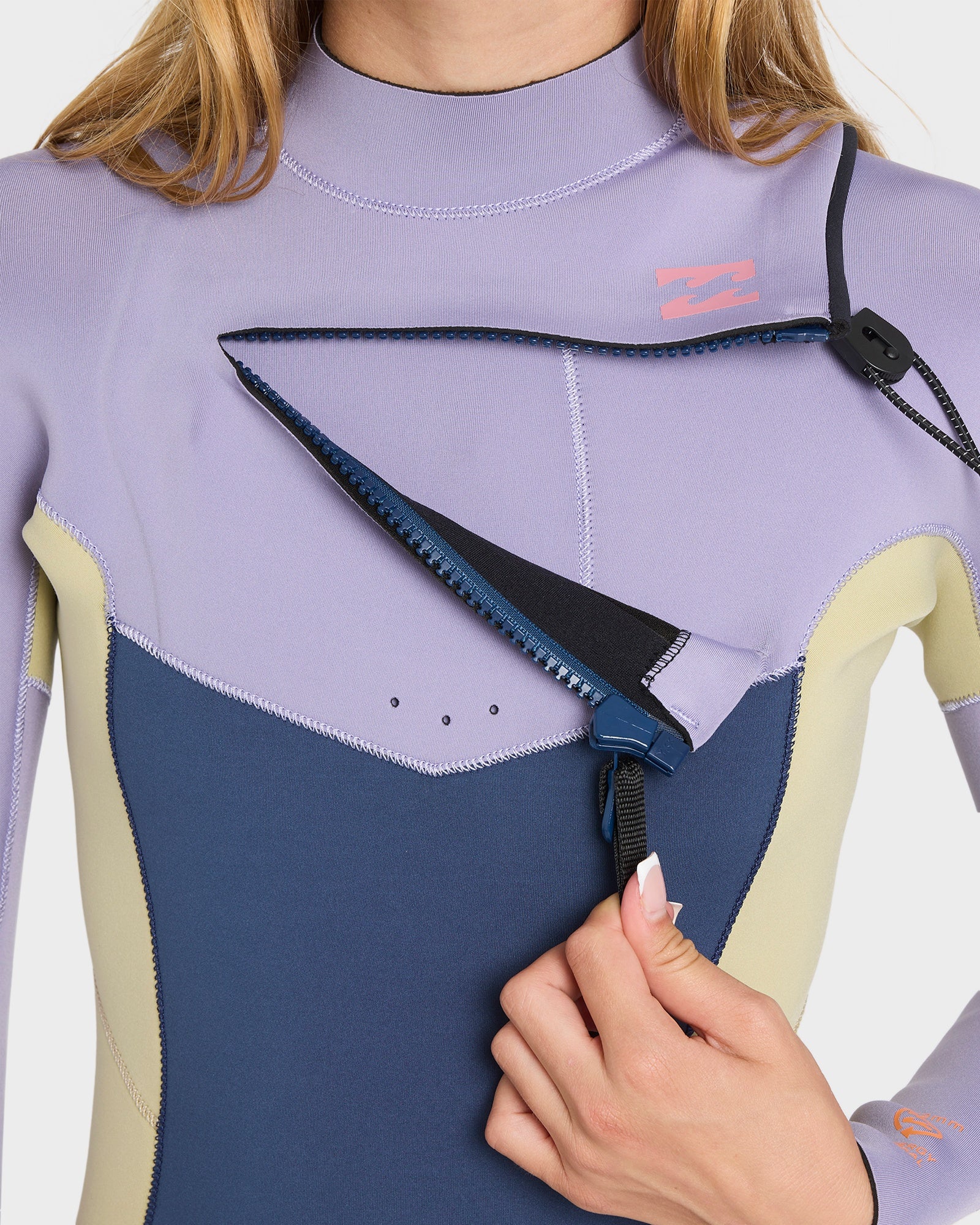 Girls 8-14 4/3mm Synergy Natural Chest Zip GBS Steamer Wetsuit - Image 8