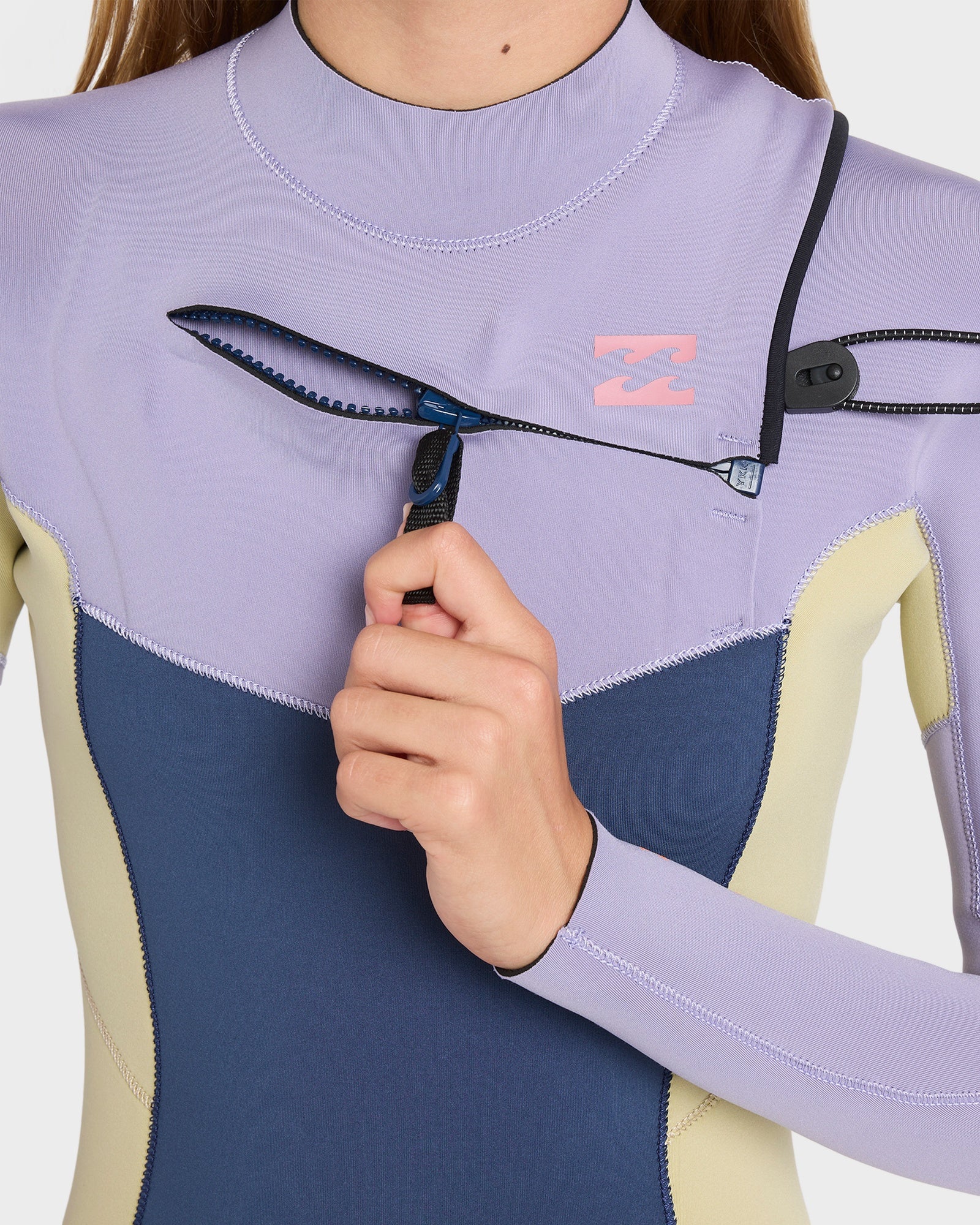 Girls 8-14 4/3mm Synergy Natural Chest Zip GBS Steamer Wetsuit - Image 9