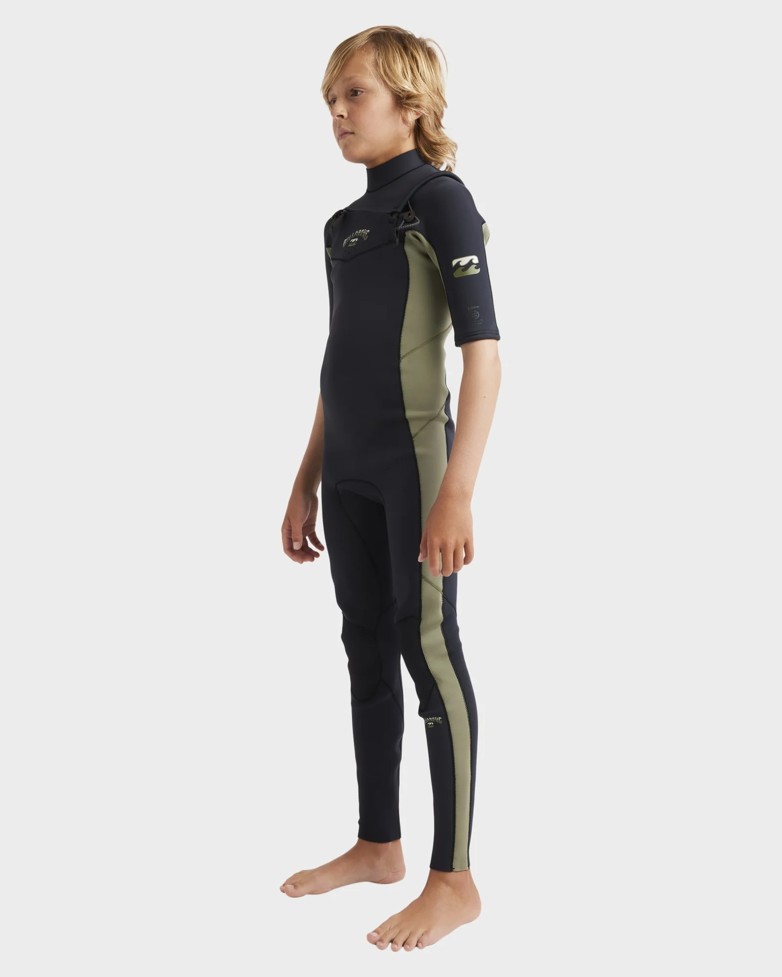 Boys 8-16 Absolute Natural Chest Zip Fullsuit - Image 2
