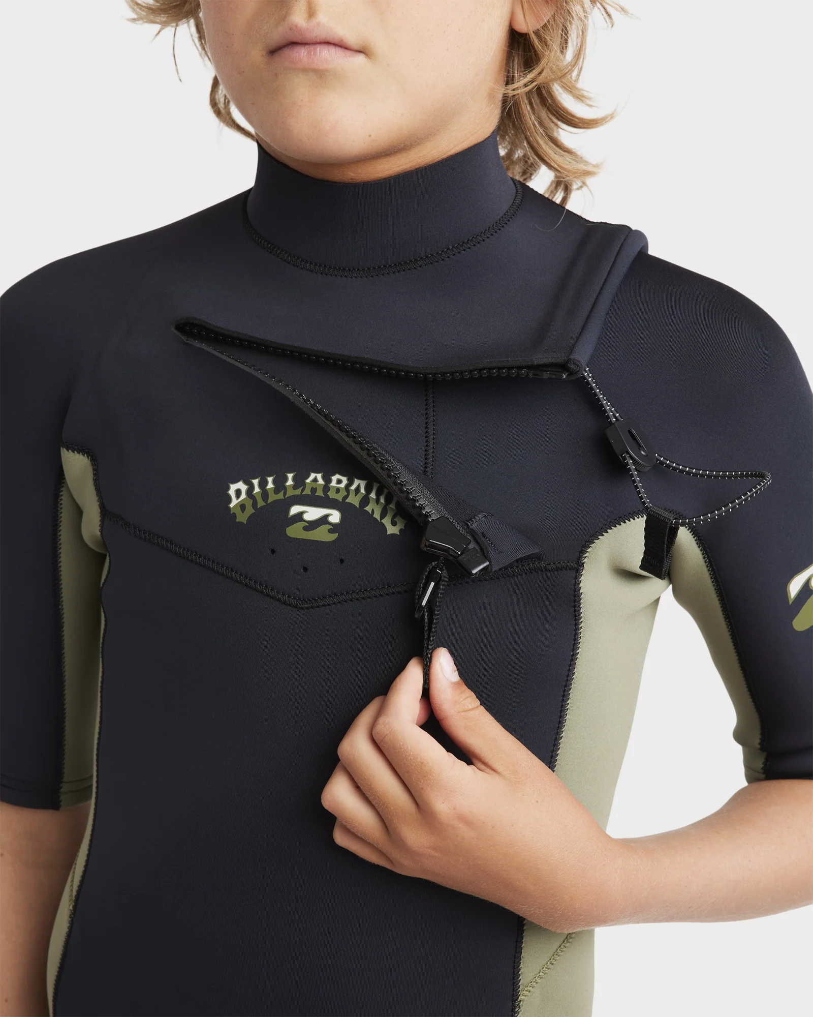 Boys 8-16 Absolute Natural Chest Zip Fullsuit - Image 4