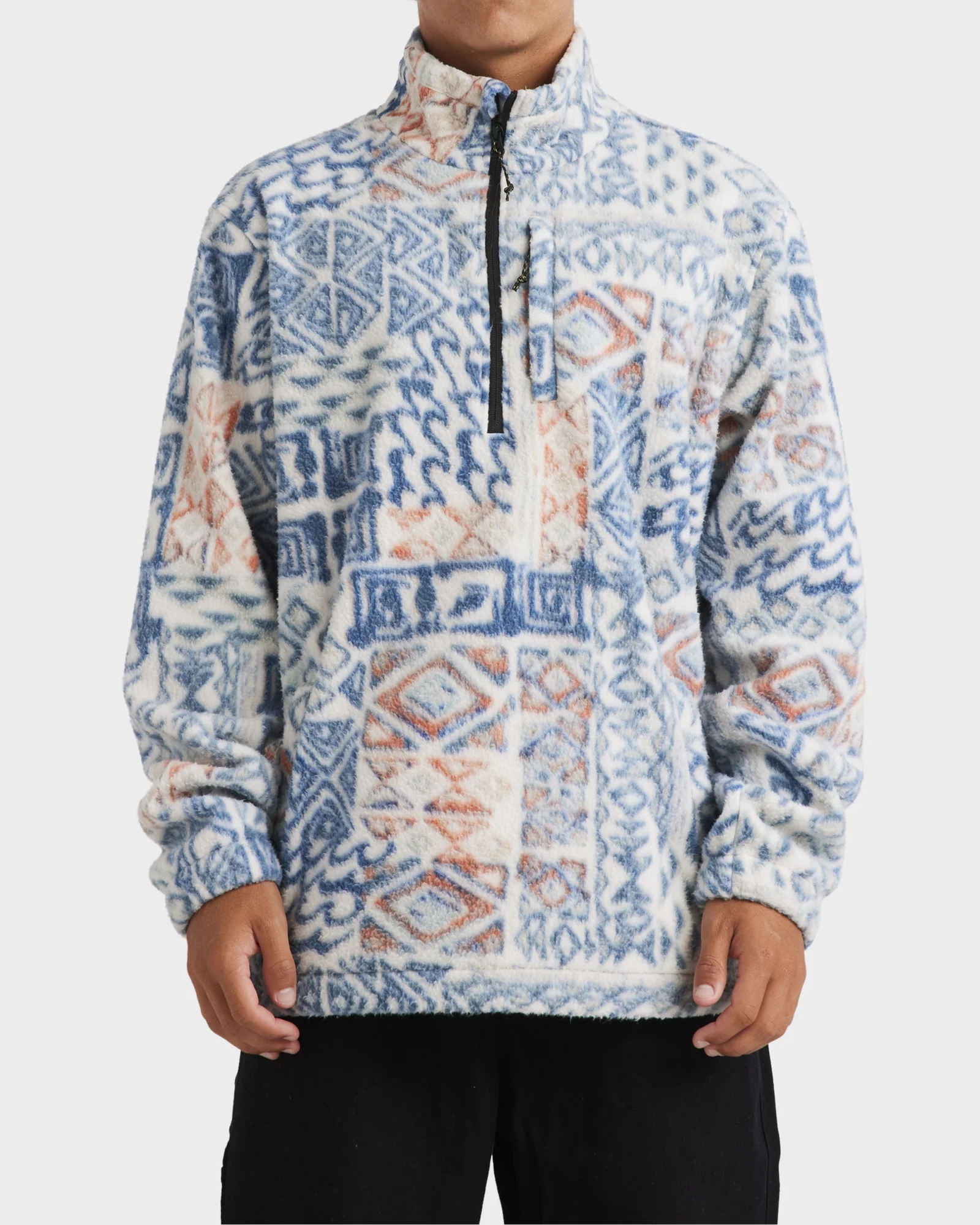Mens A/Div Boundary Half Zip Fleece Pullover
