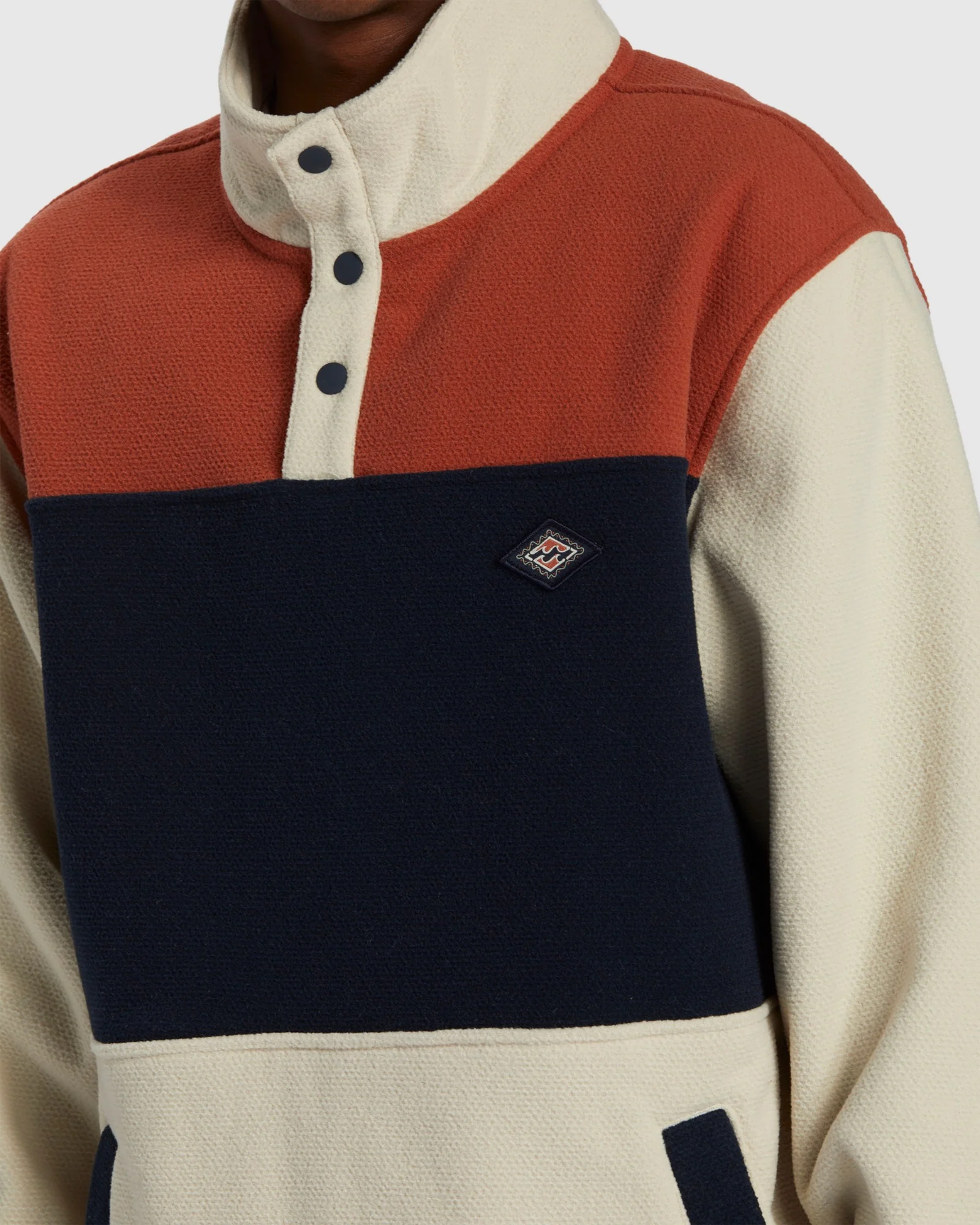 Mens A/Div Boundary Mock Snap Pullover - Image 4