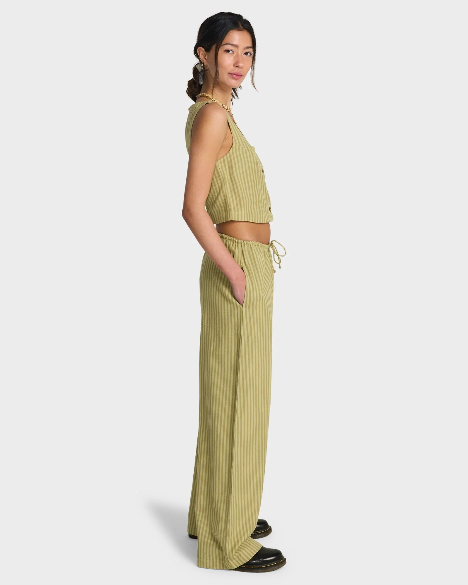 Womens Another Wave Elastic Waist Pants - Image 4