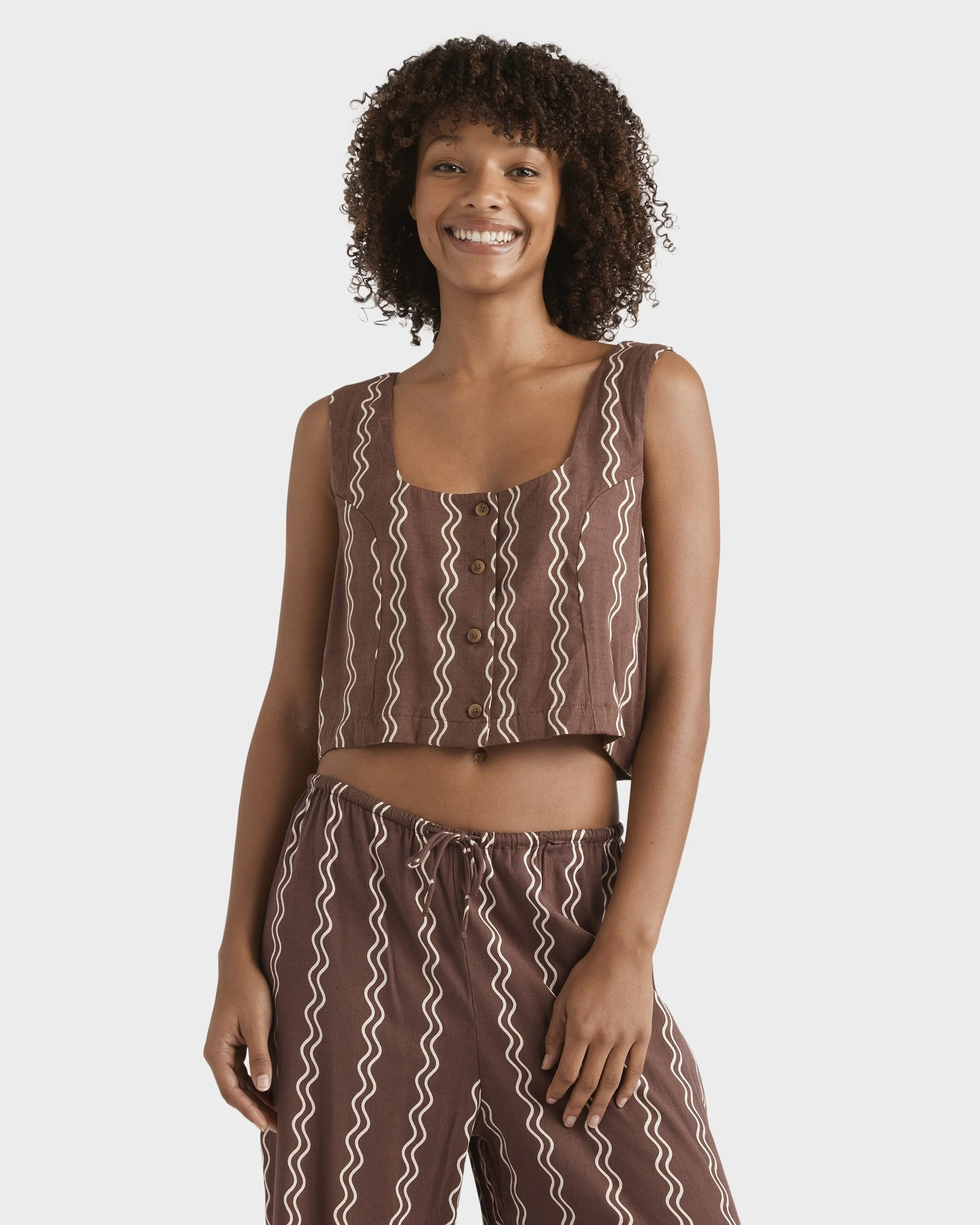 Womens Another Wave Woven Tank Top - Image 2
