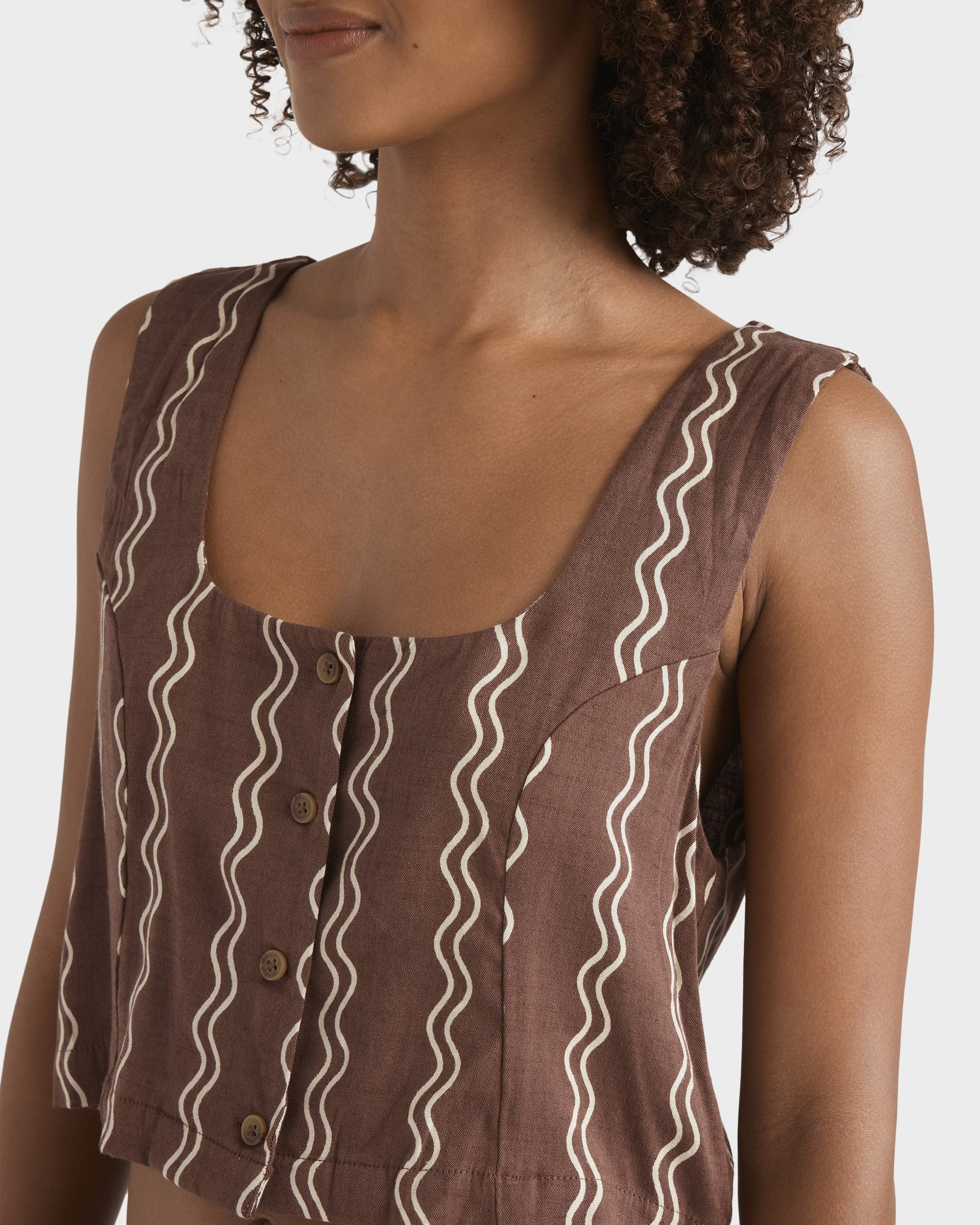 Womens Another Wave Woven Tank Top - Image 4