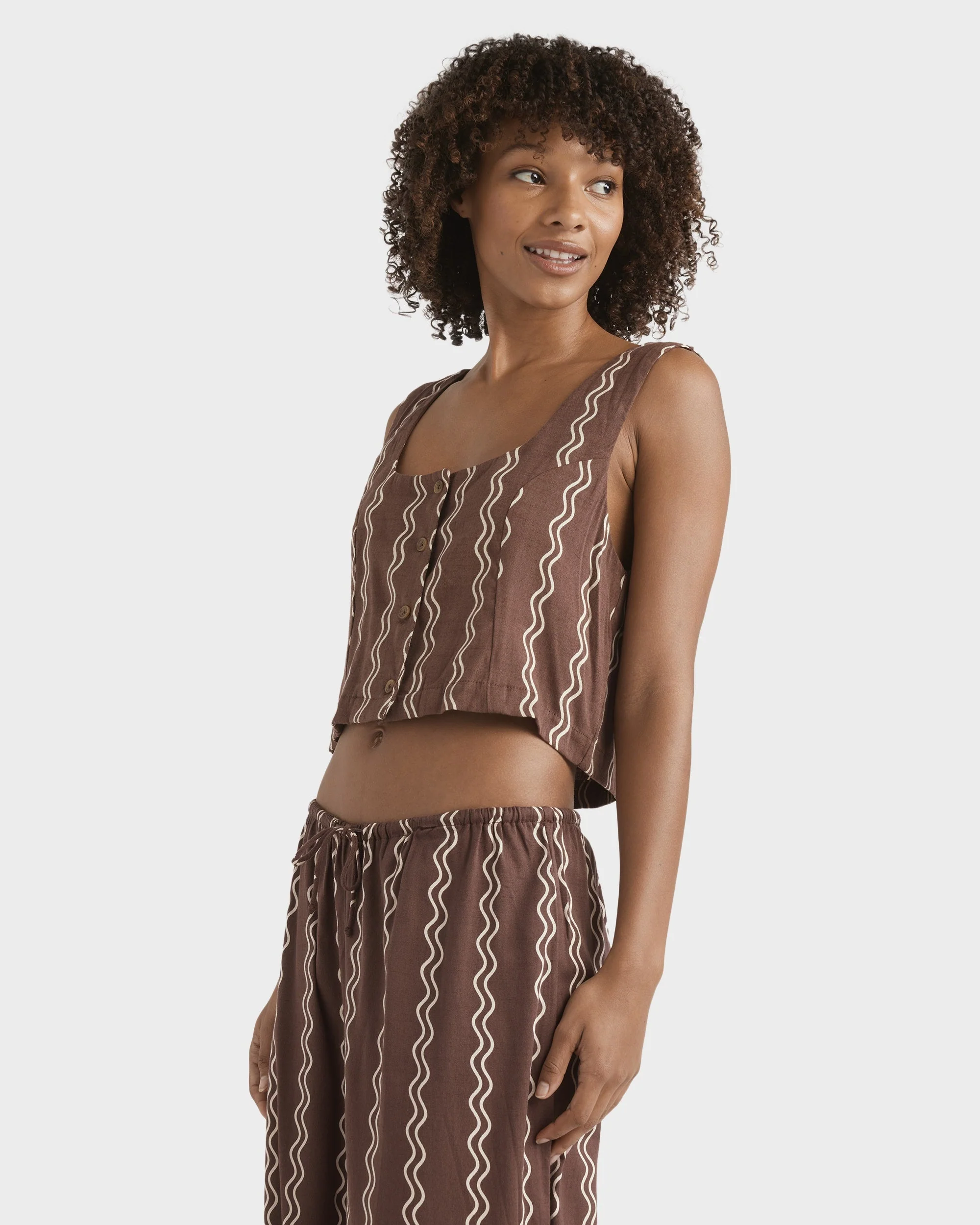Womens Another Wave Woven Tank Top - Image 5