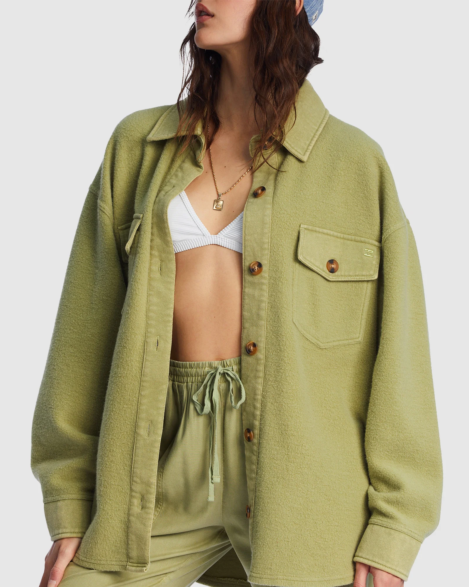 Womens Any Time Button Through Shacket - Image 3