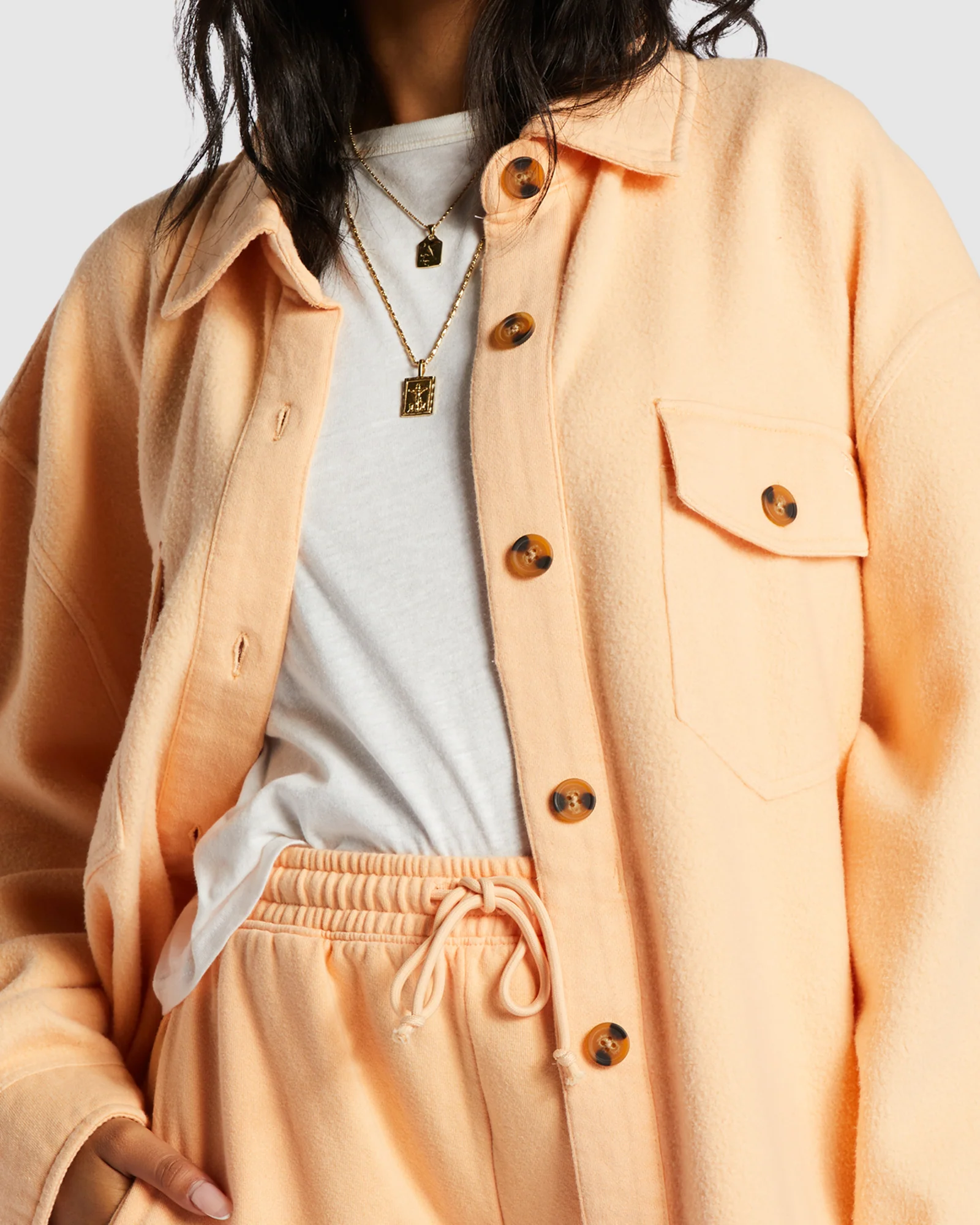 Womens Any Time Button Through Shacket - Image 4