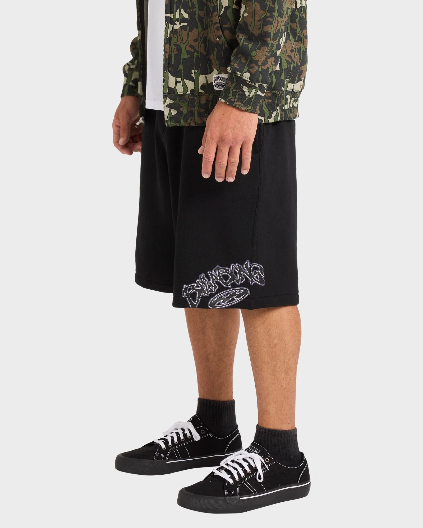 Mens Bad Dog Fleece Walkshorts - Image 3