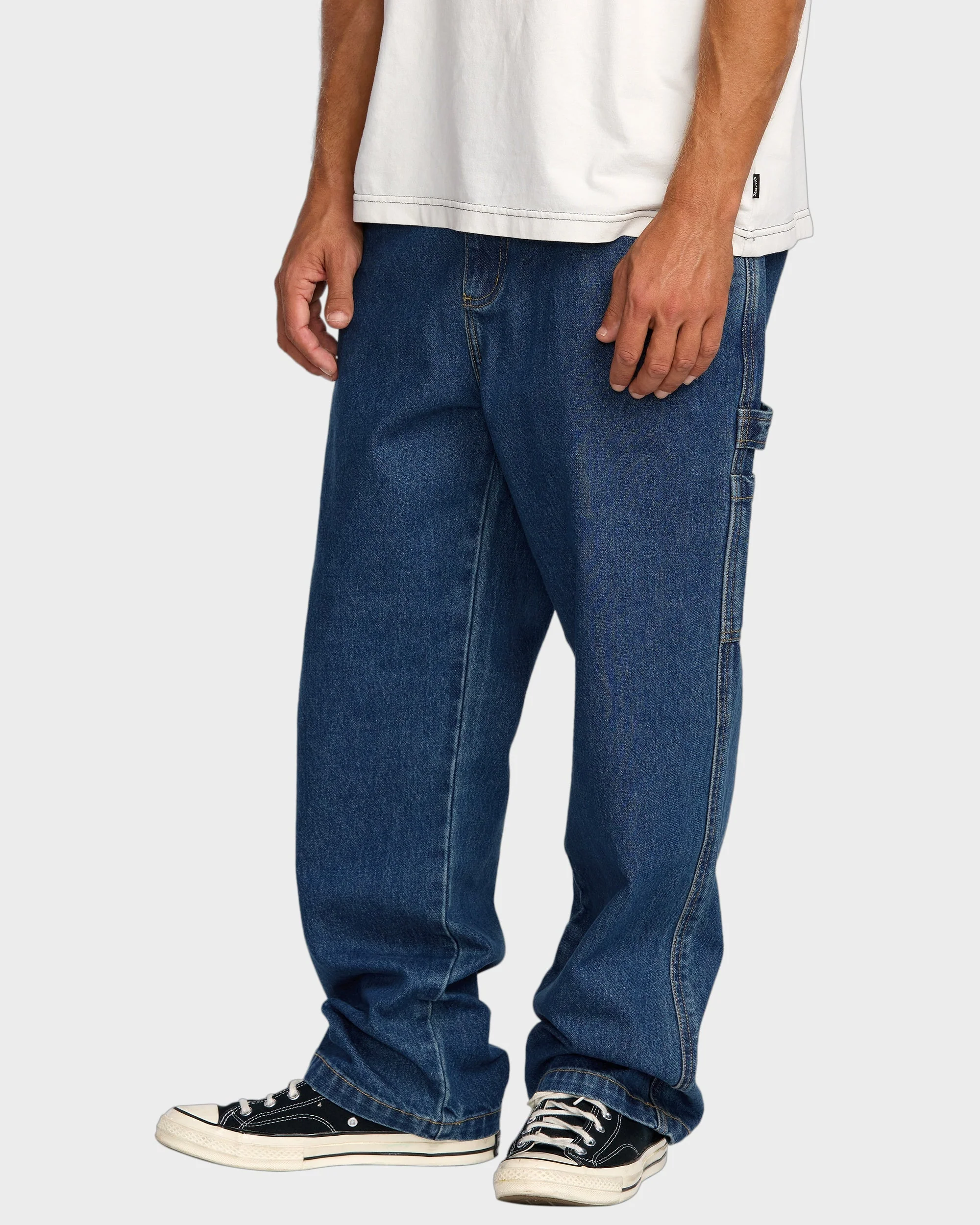 Mens Bad Dog Workwear Denim Pants - Image 3