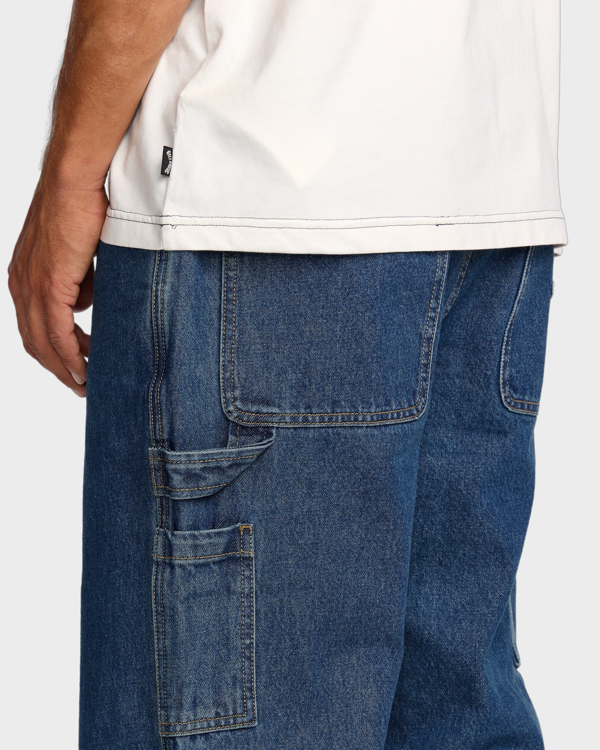 Mens Bad Dog Workwear Denim Pants - Image 4
