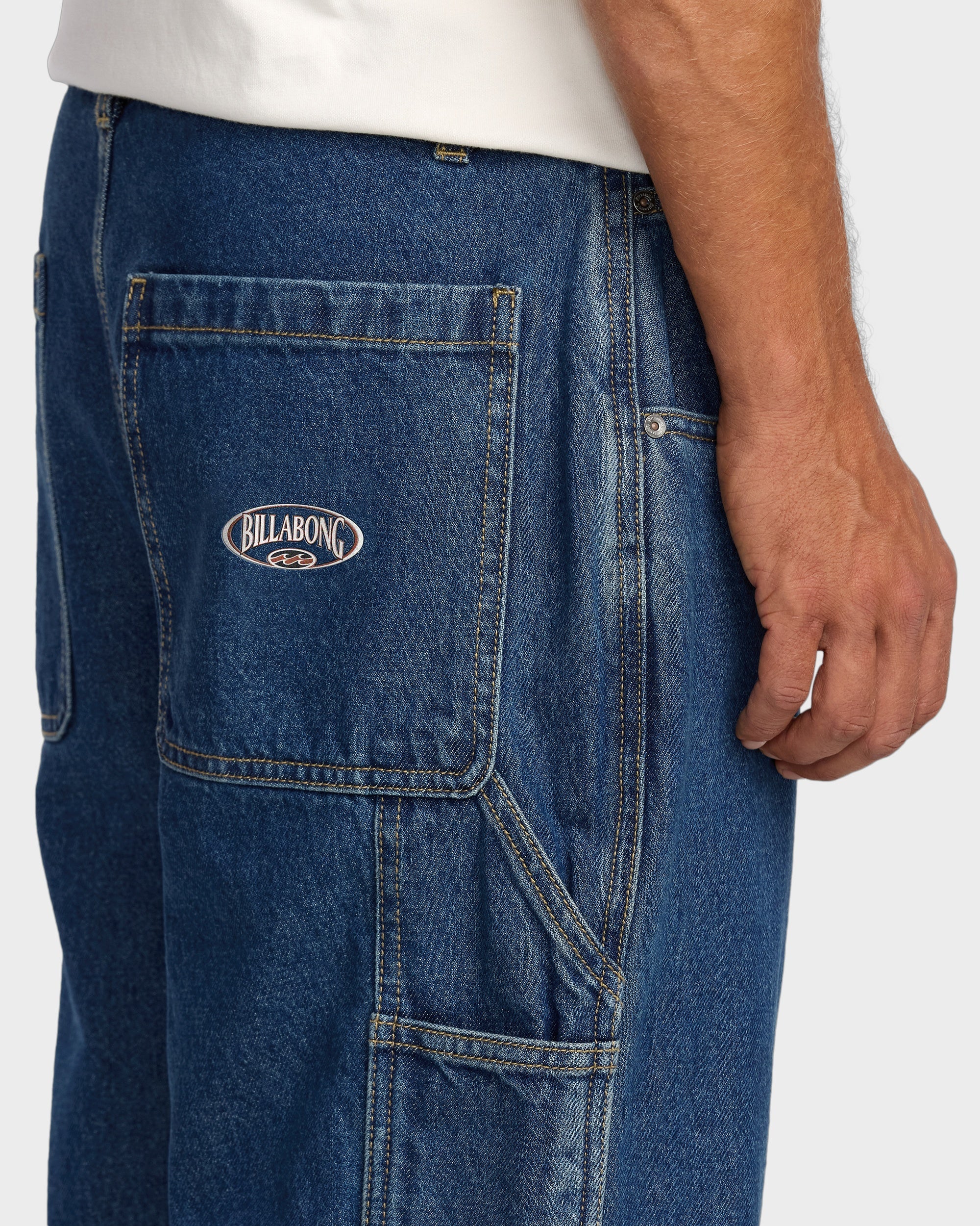 Mens Bad Dog Workwear Denim Pants - Image 5
