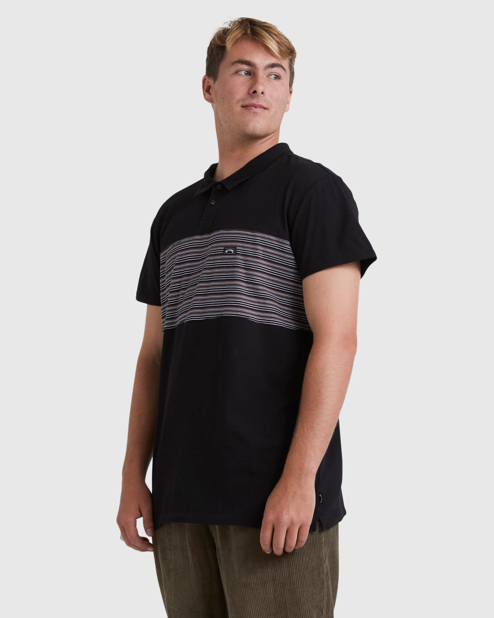 Mens Banded Die Cut Polo Shirt - Image 2