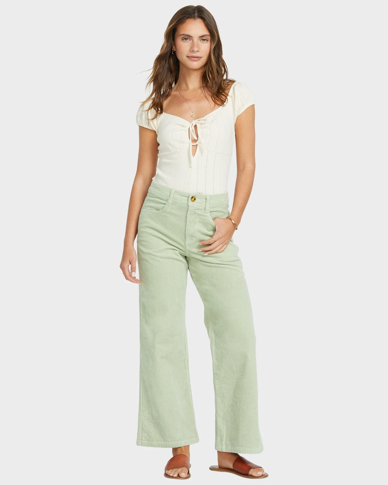 Womens Be Free Corduroy Pants - Image 5
