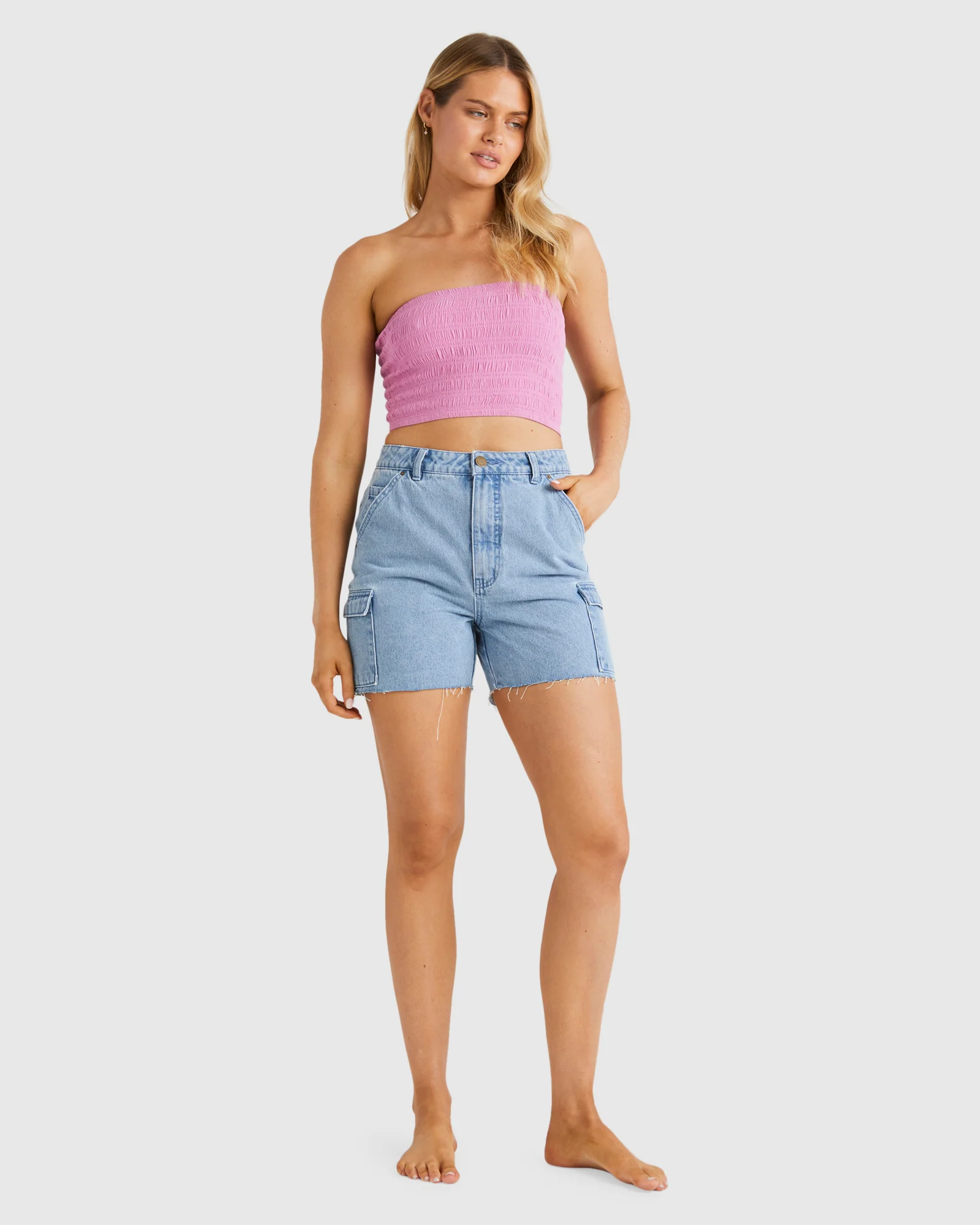 Womens Beach Babe Crop Top - Image 5