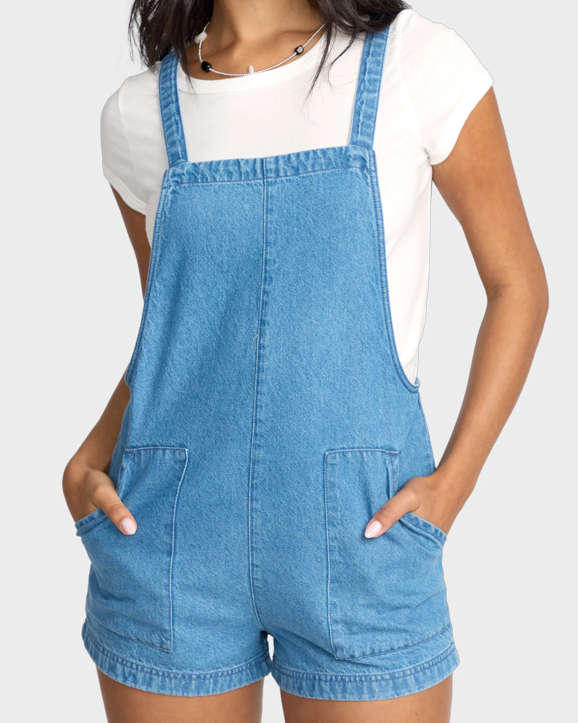Womens Beach Crush Denim Overalls - Image 5