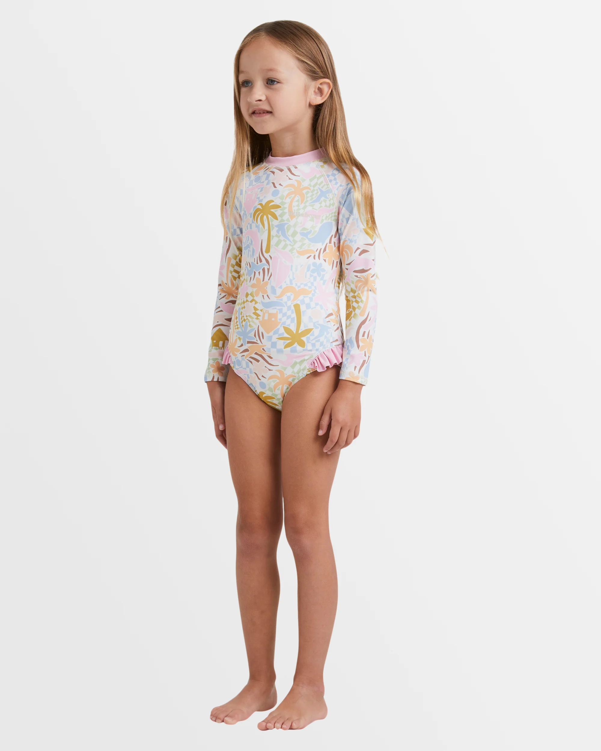 Girls 0-5 Beach Party One Piece Rash Vest - Image 2