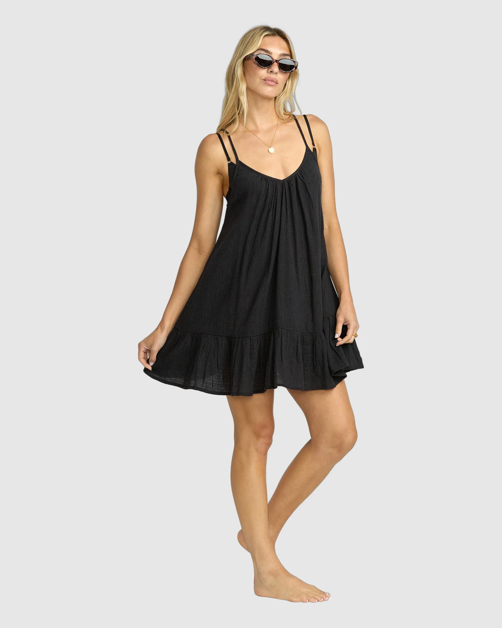 Womens Beach Vibes Cover-up Mini Dress - Image 4