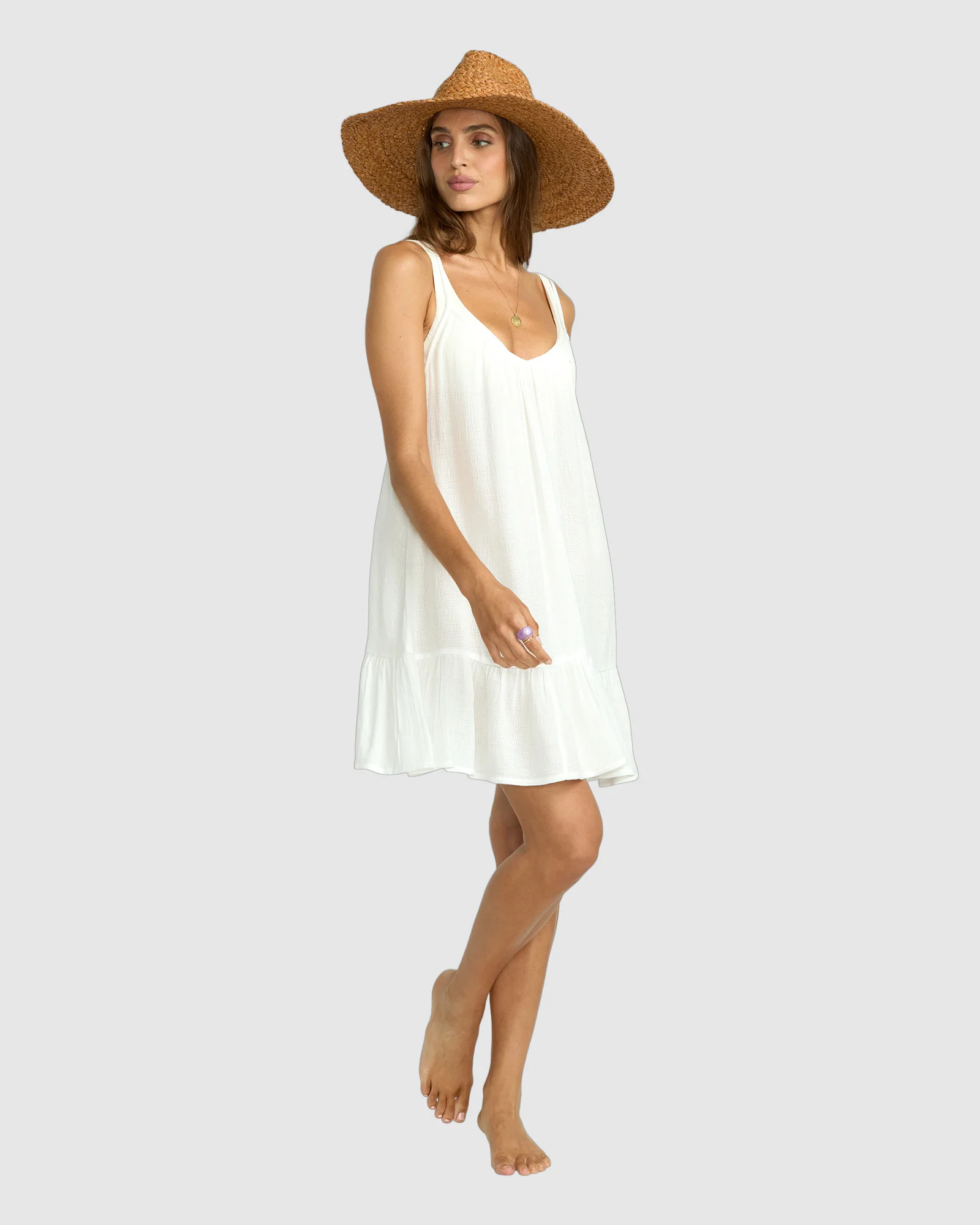 Womens Beach Vibes Cover-up Mini Dress - Image 3