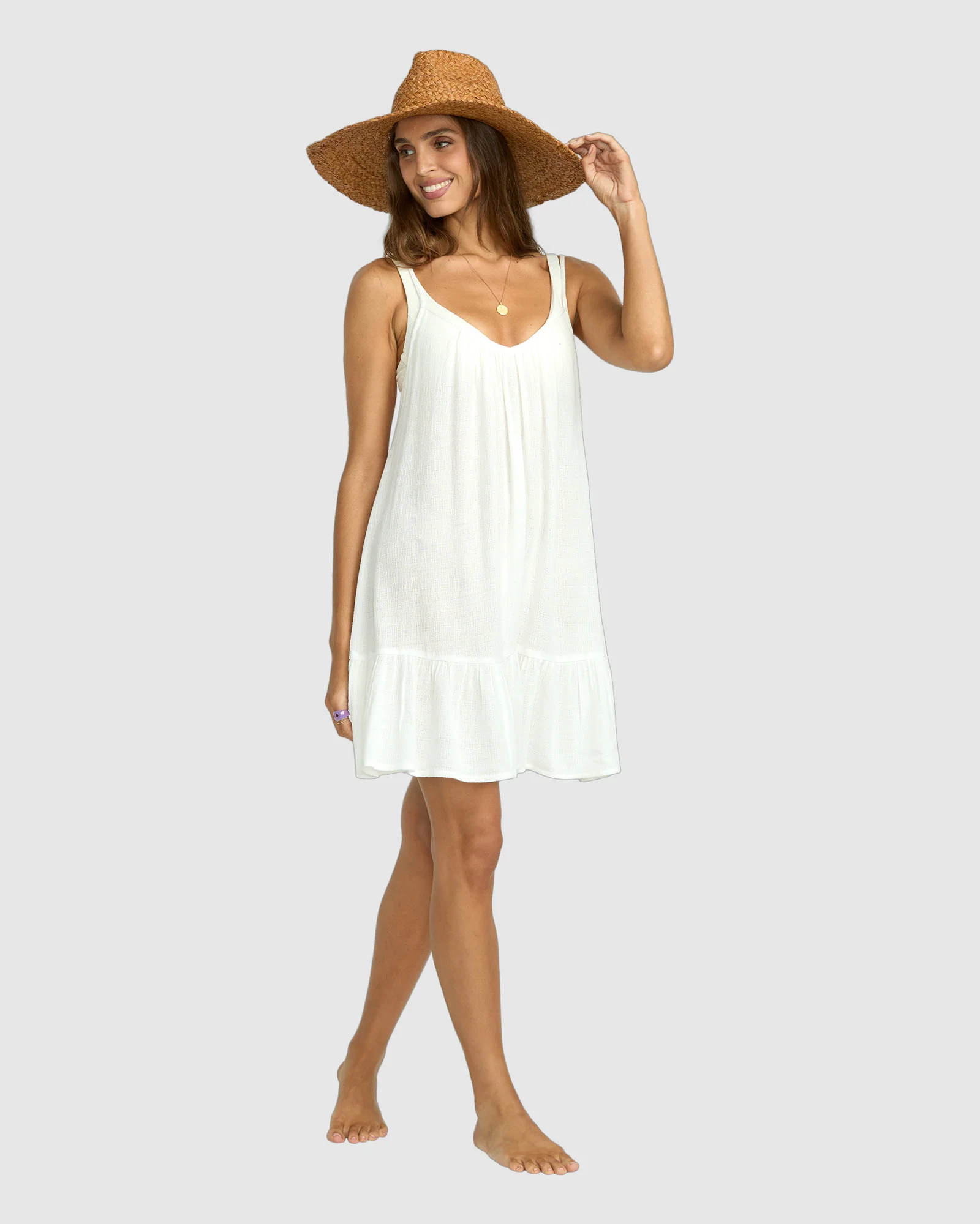 Womens Beach Vibes Cover-up Mini Dress - Image 4