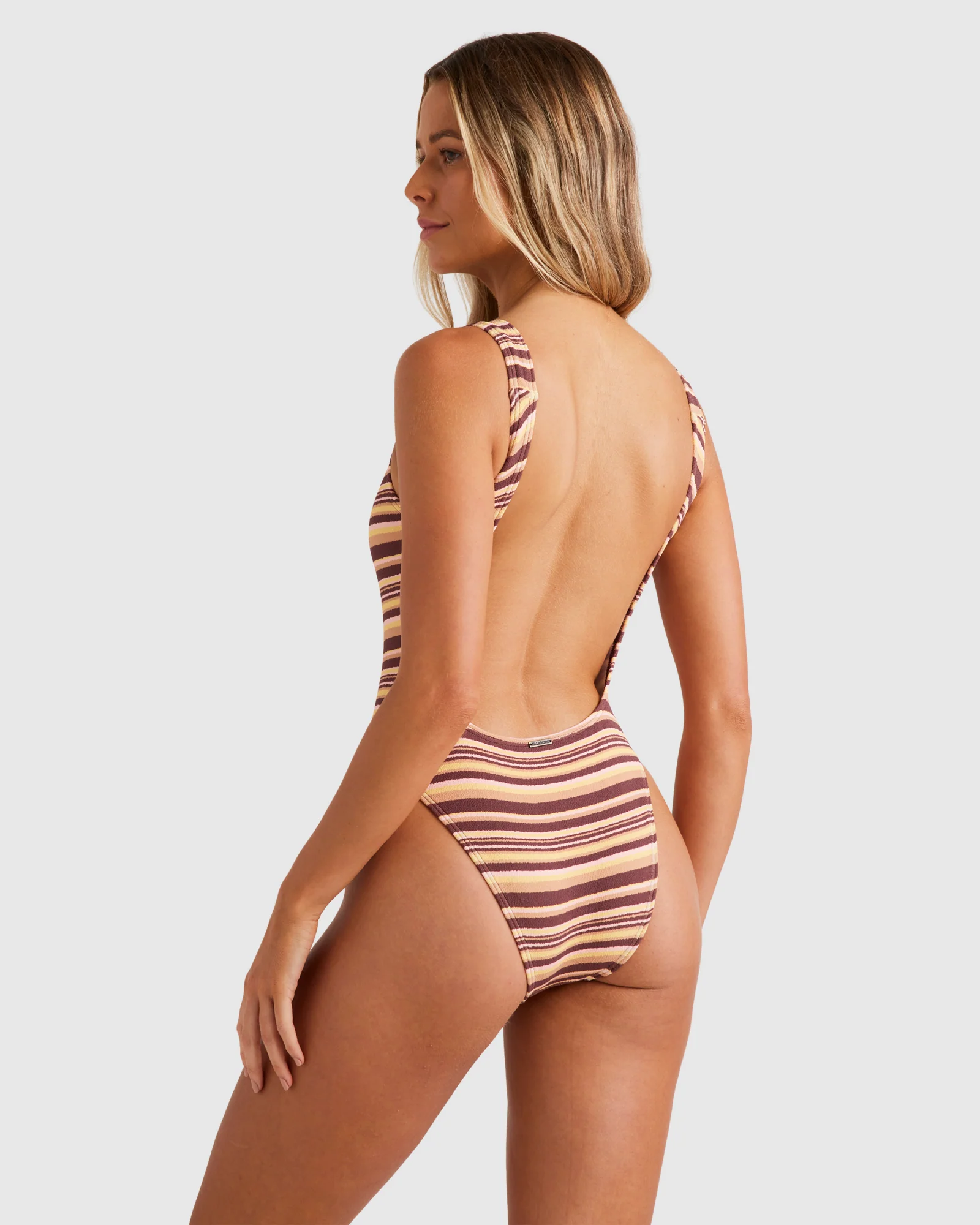 Womens Beach Waves Square Tanker One Piece Swimsuit - Image 3