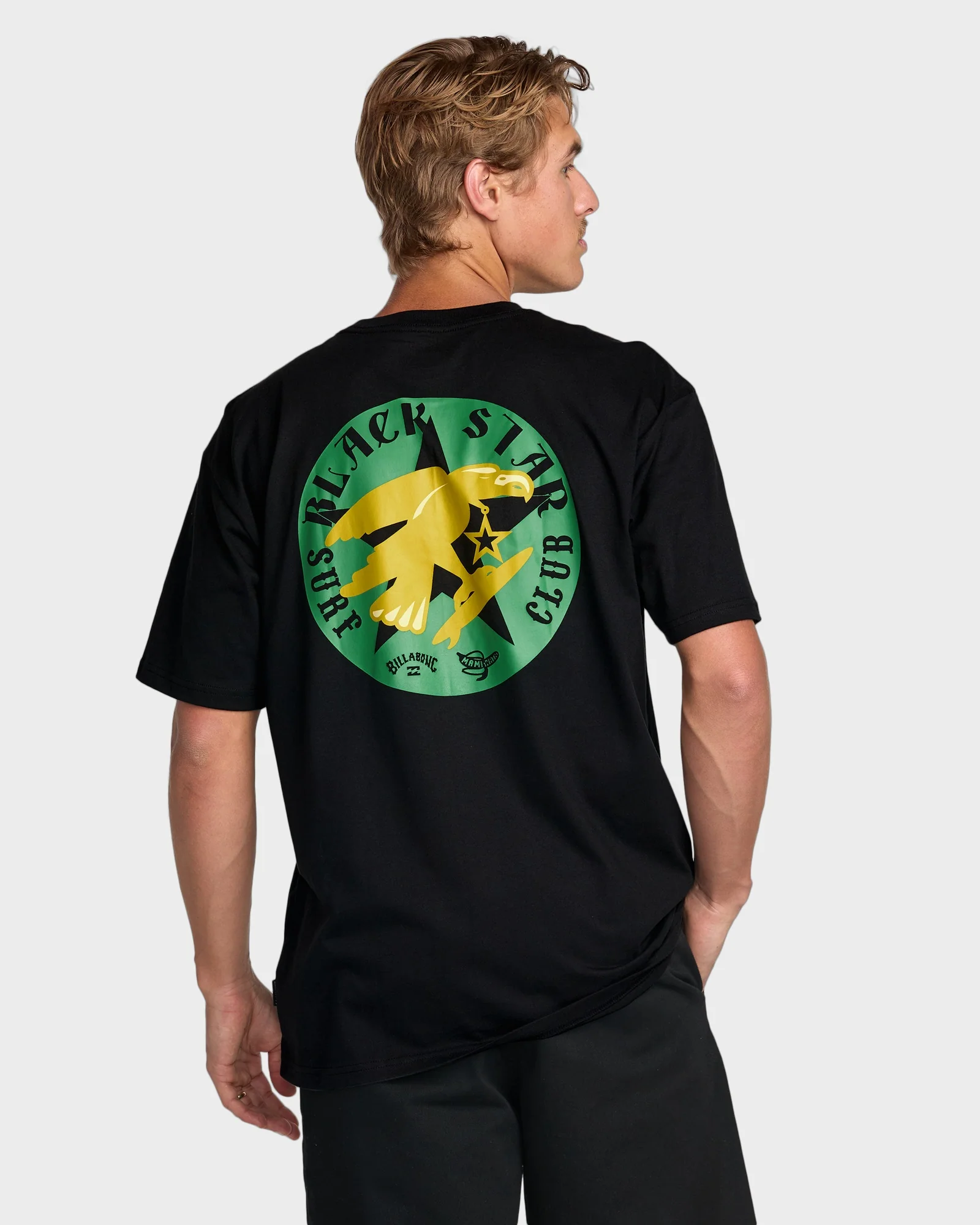 Mens Black Star T-Shirt - Image 2