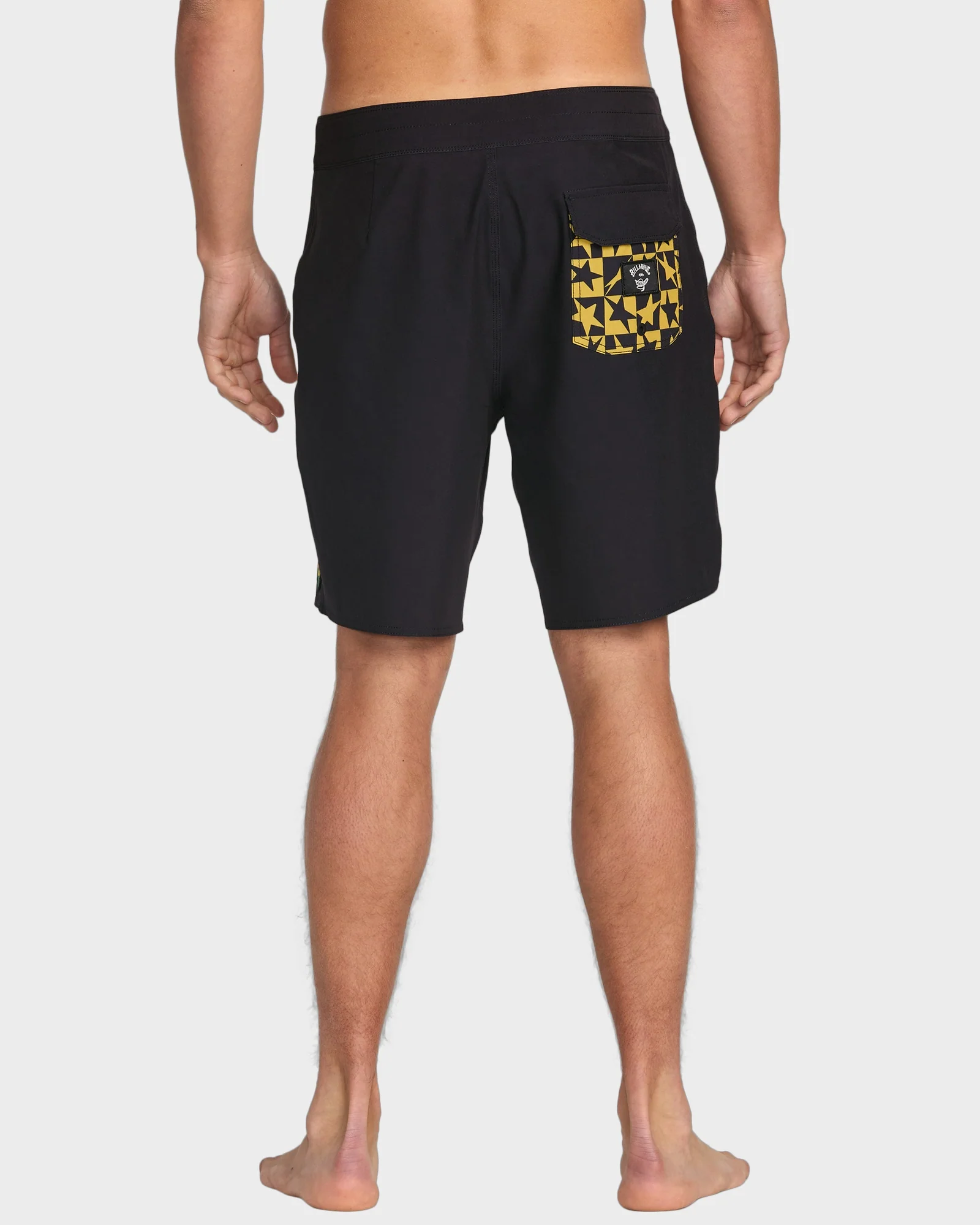 Mens Black Star Surf Pro 18.5" Boardshorts - Image 3
