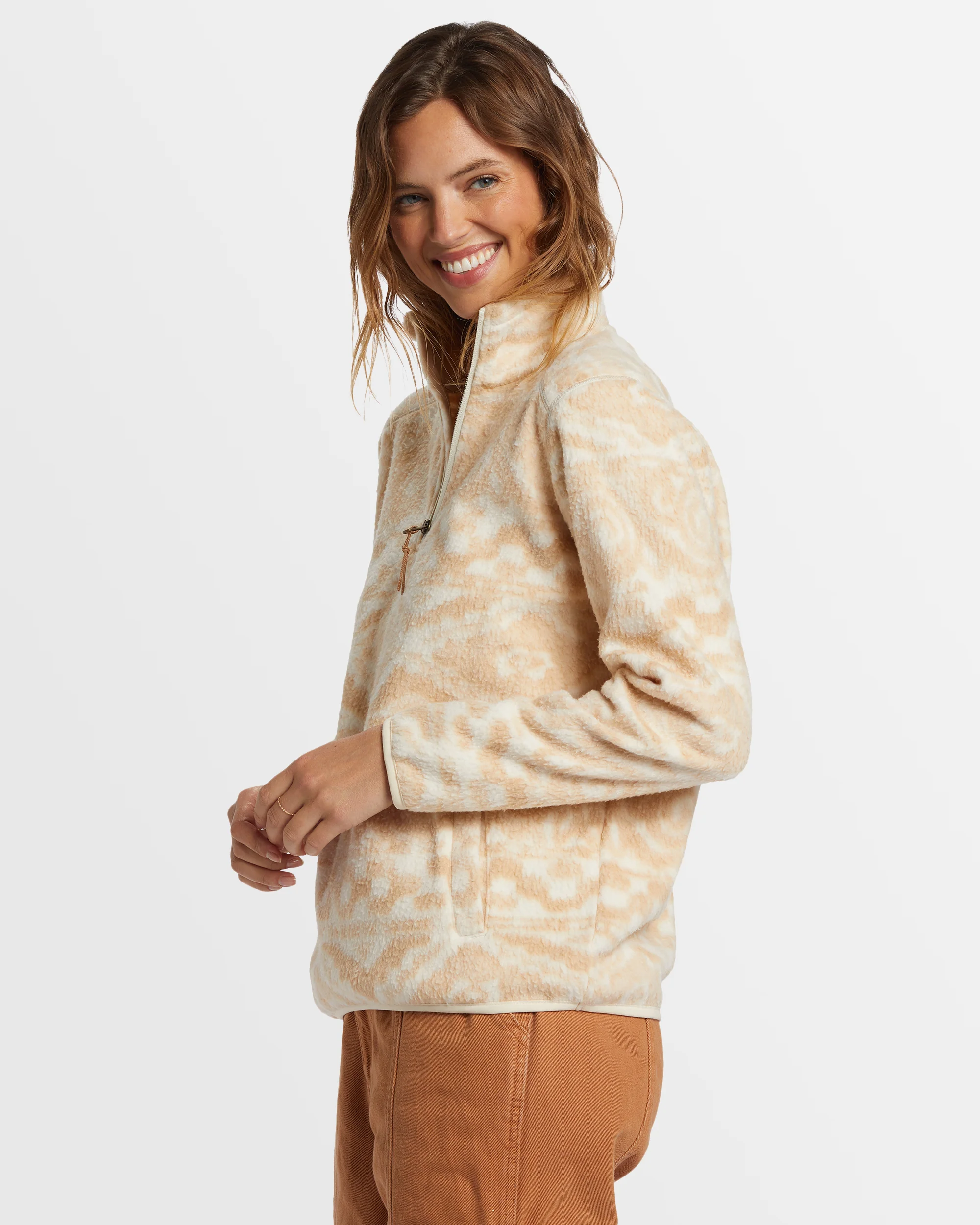 Womens Boundary Half Zip Fleece Pullover - Image 2