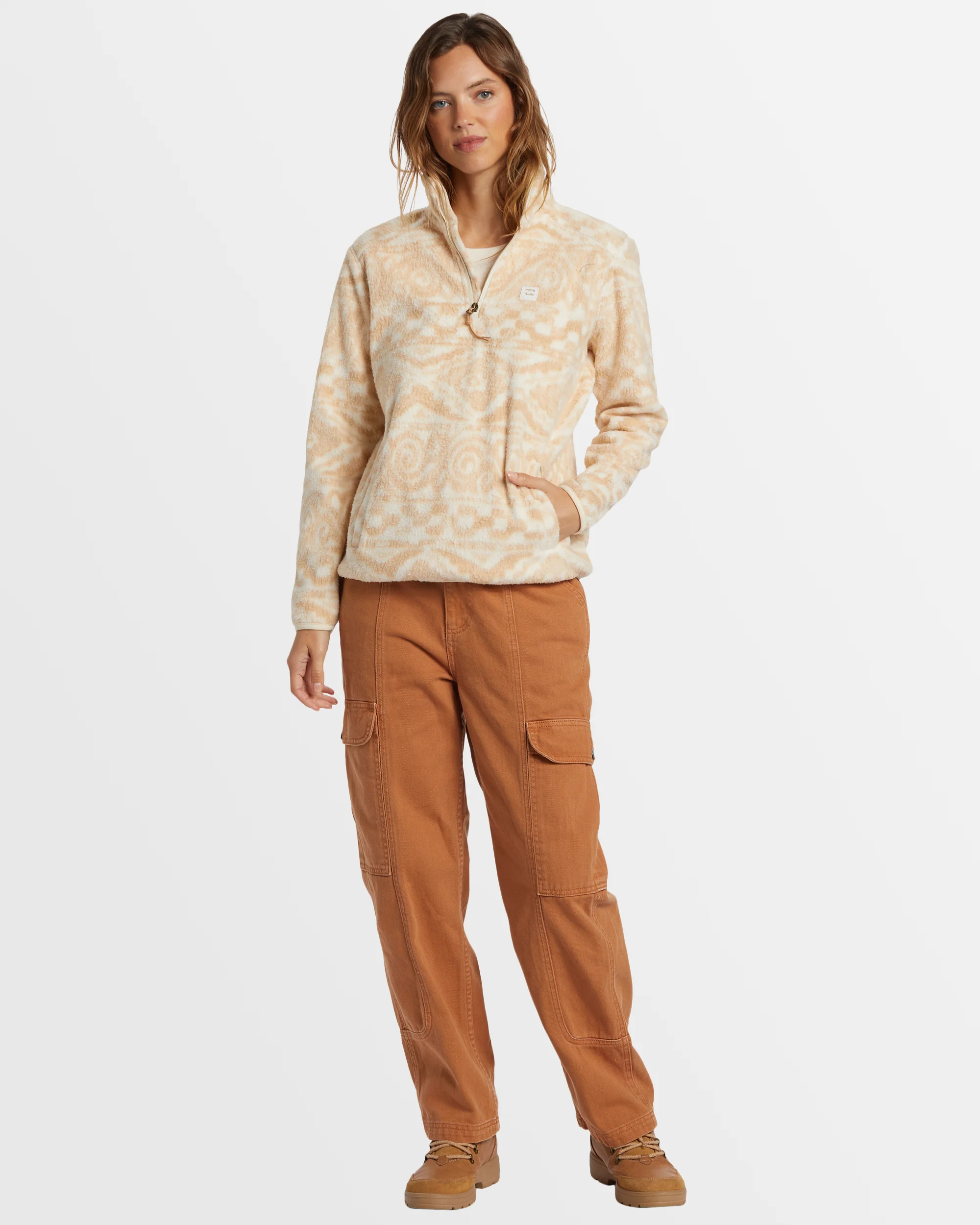 Womens Boundary Half Zip Fleece Pullover - Image 4