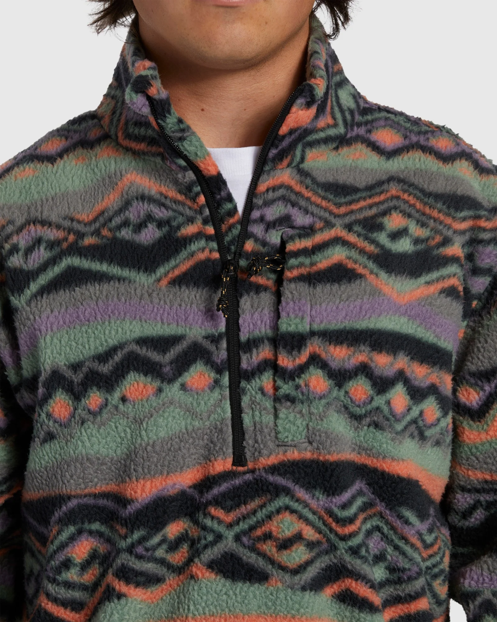 Mens A/Div Boundary Mock Neck Fleece Pullover - Image 4