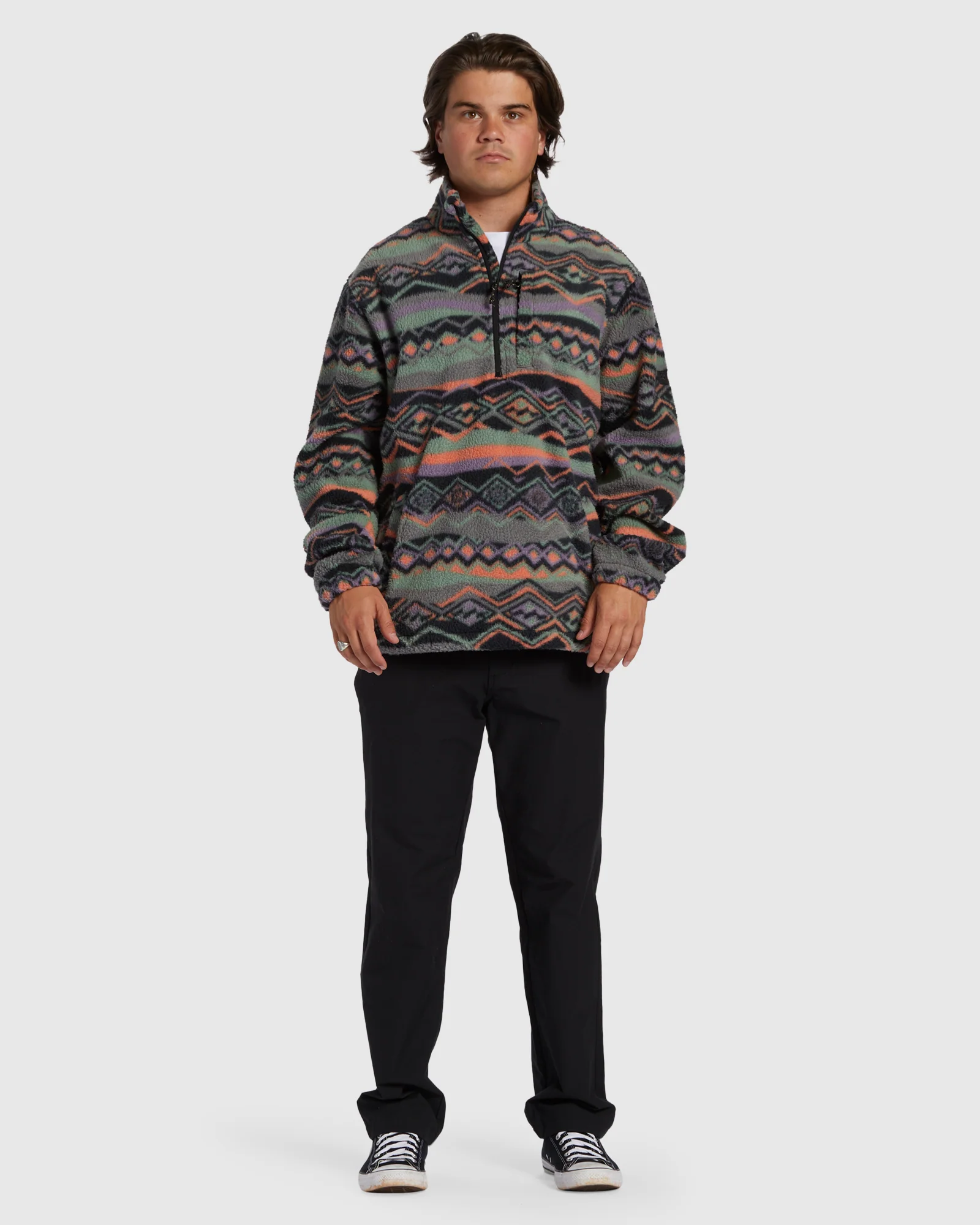 Mens A/Div Boundary Mock Neck Fleece Pullover - Image 5