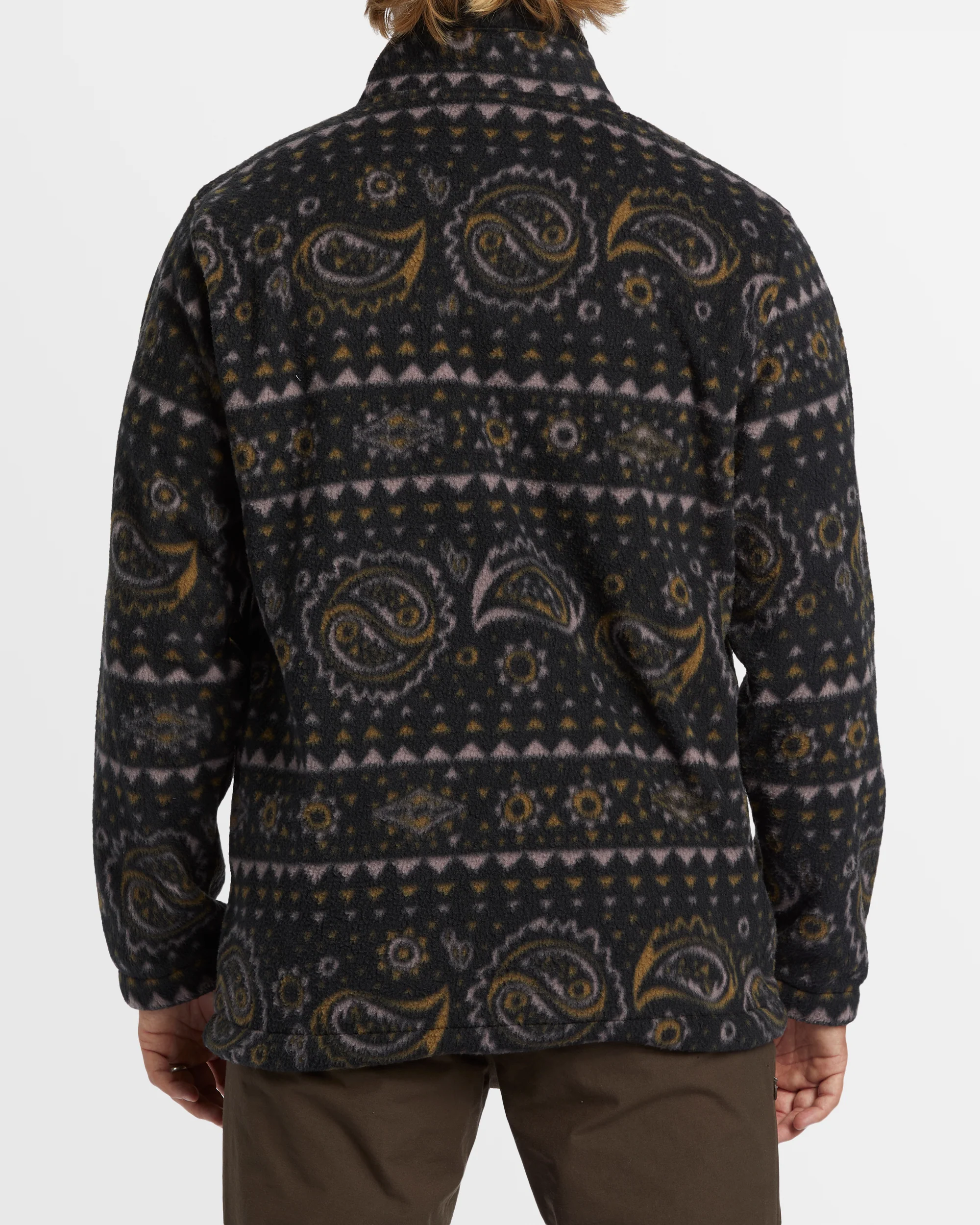 Mens Boundary Mock Neck Fleece Pullover - Image 3