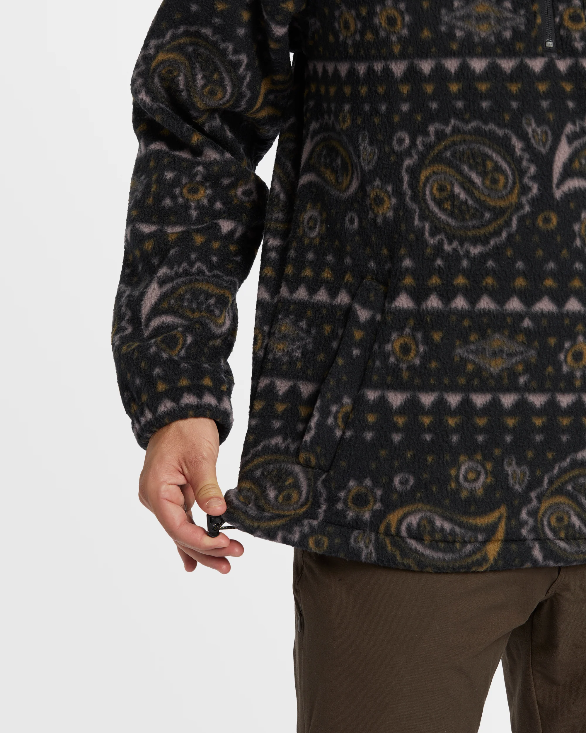 Mens Boundary Mock Neck Fleece Pullover - Image 4