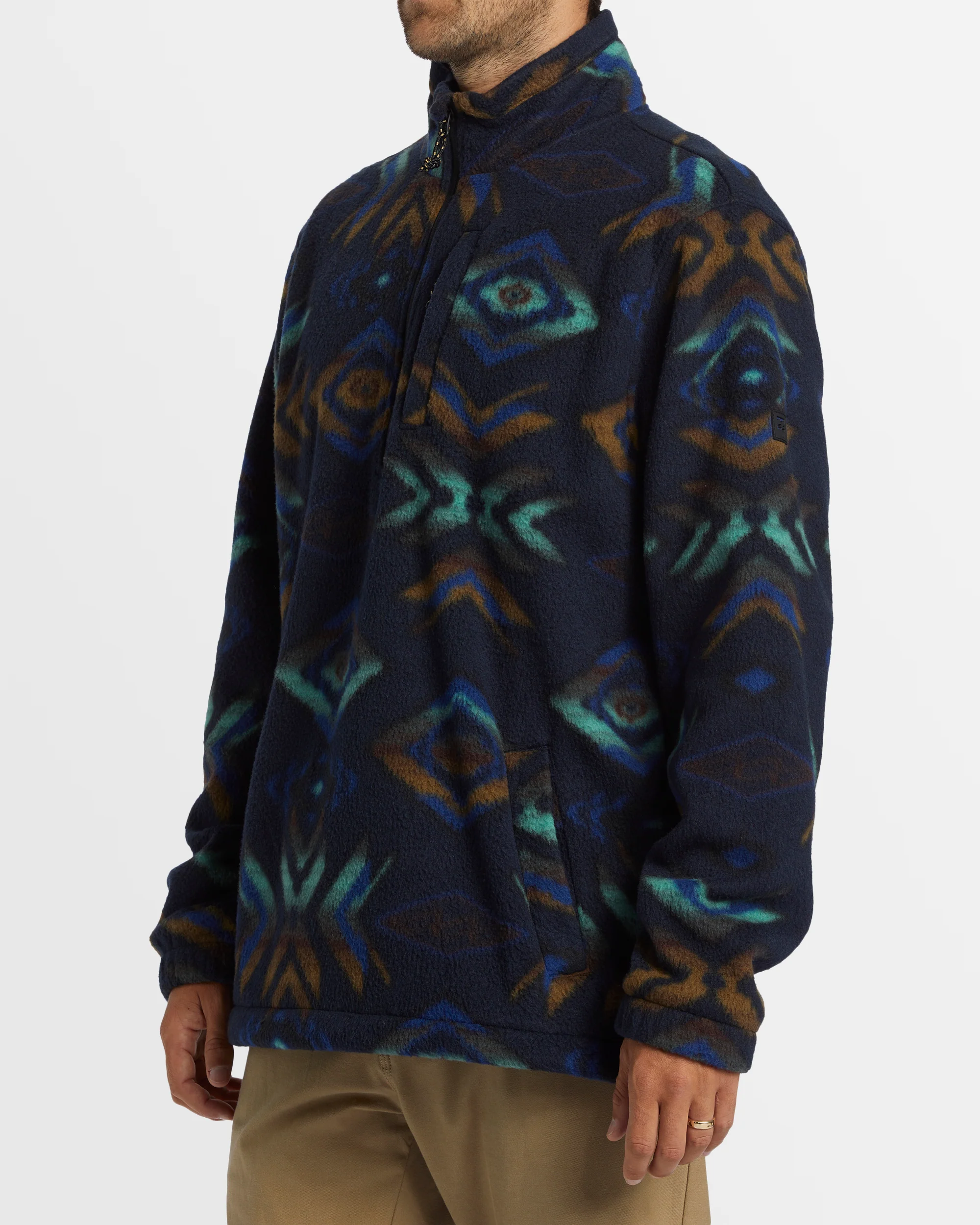 Mens Boundary Mock Neck Fleece Pullover - Image 2