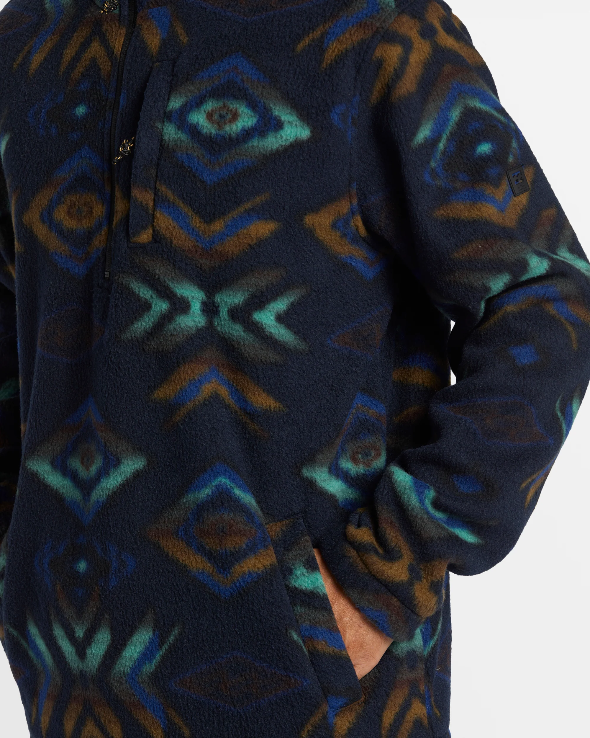 Mens Boundary Mock Neck Fleece Pullover - Image 7