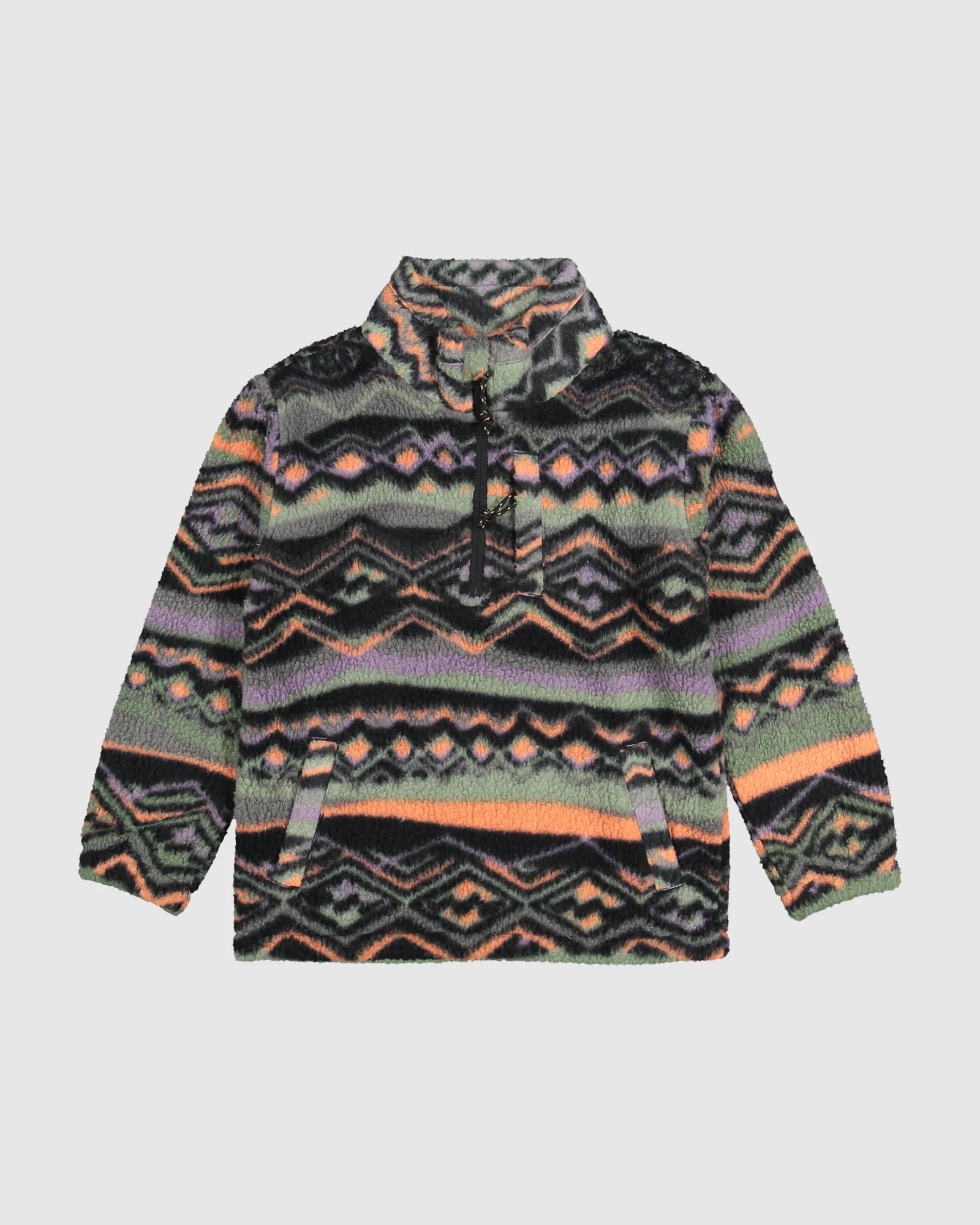 Boys 0-7 Boundary Mock Neck Fleece Pullover - Image 2