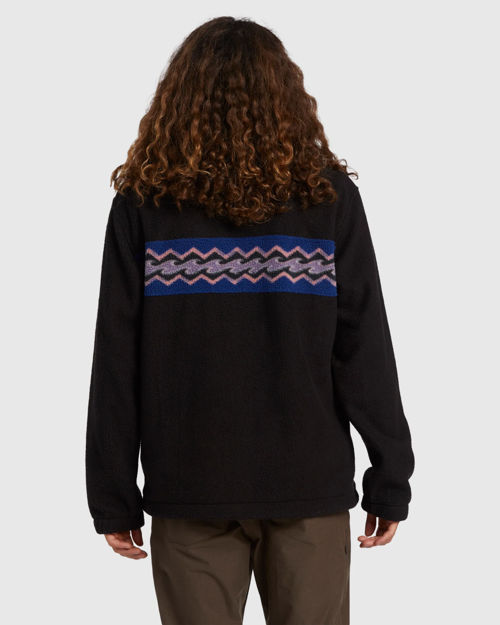 Mens A/Div Boundary Mock Snap Fleece Pullover - Image 3